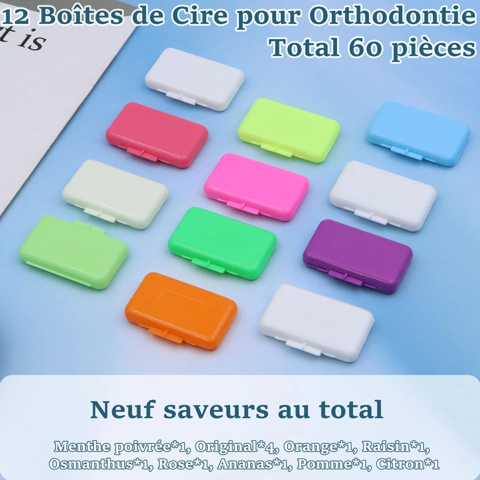 VEGCOO 12 Boîtes Cire Orthodontique Dentaire Soulagement Irritations Soins Orthodontiques