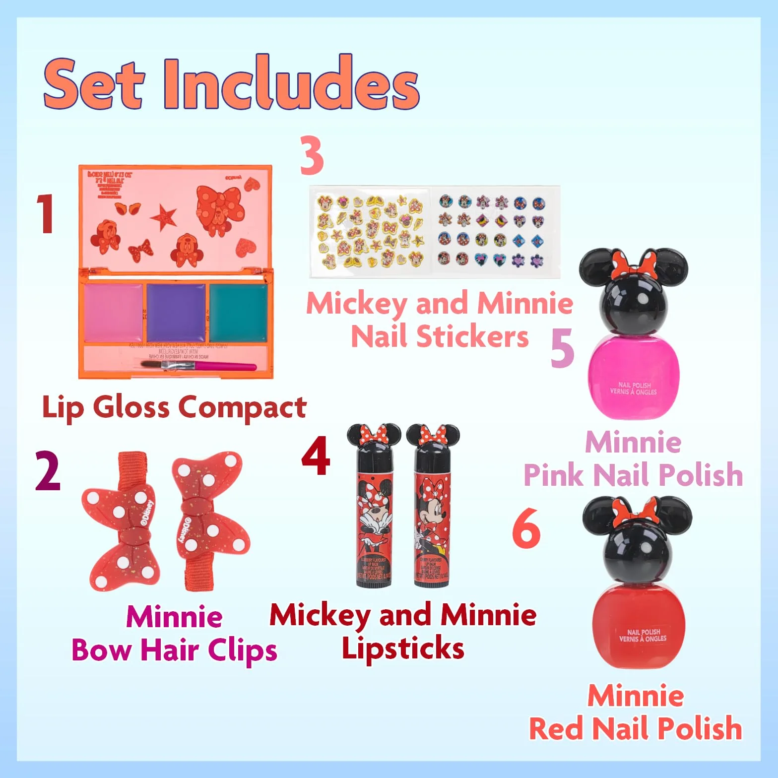 Minnie Mouse Sac à Dos Maquillage Enfant Coffret Beauté Filles Cadeau