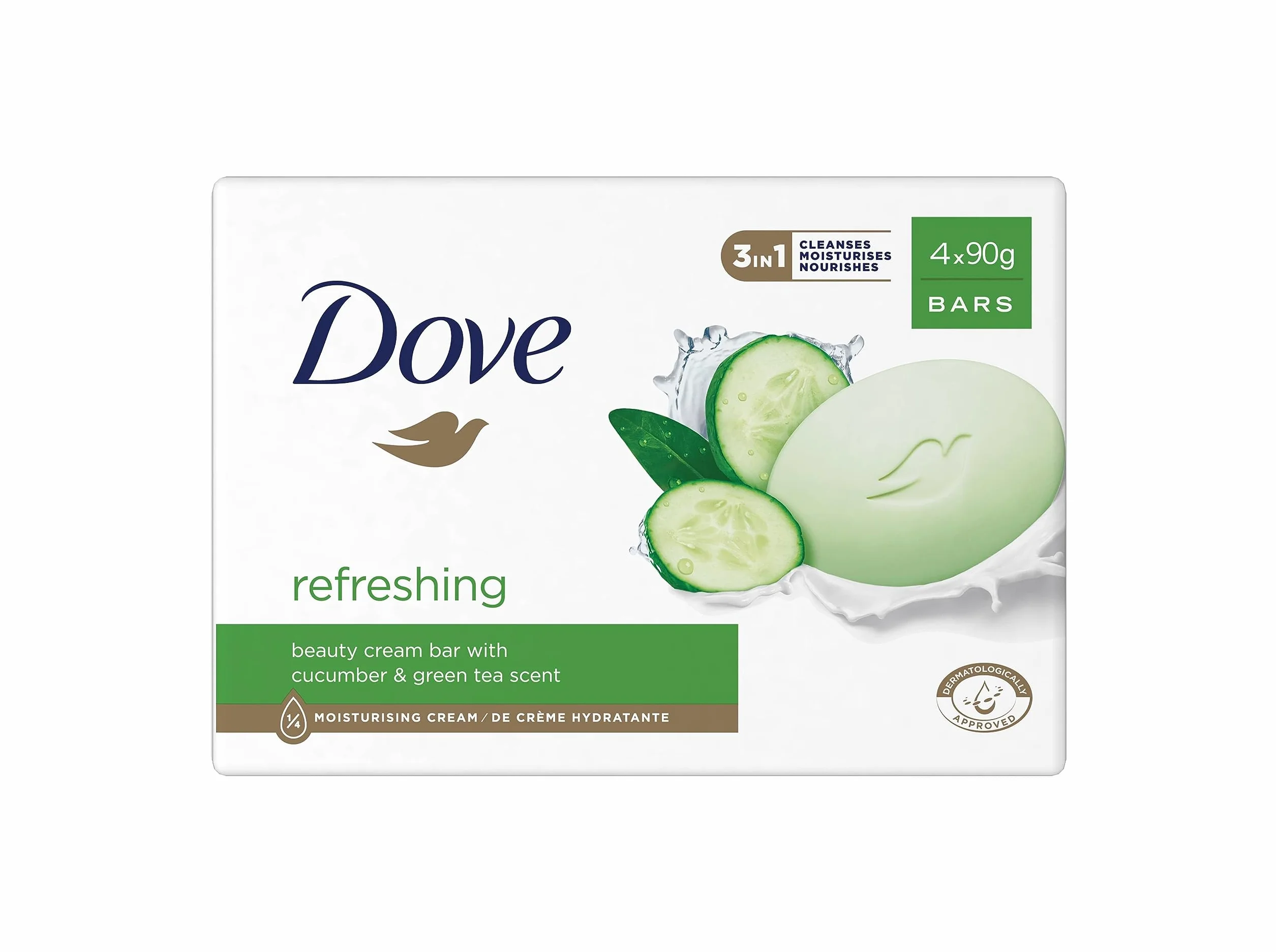 Dove Savon en Barre Rafraîchissant 4 x 90 g