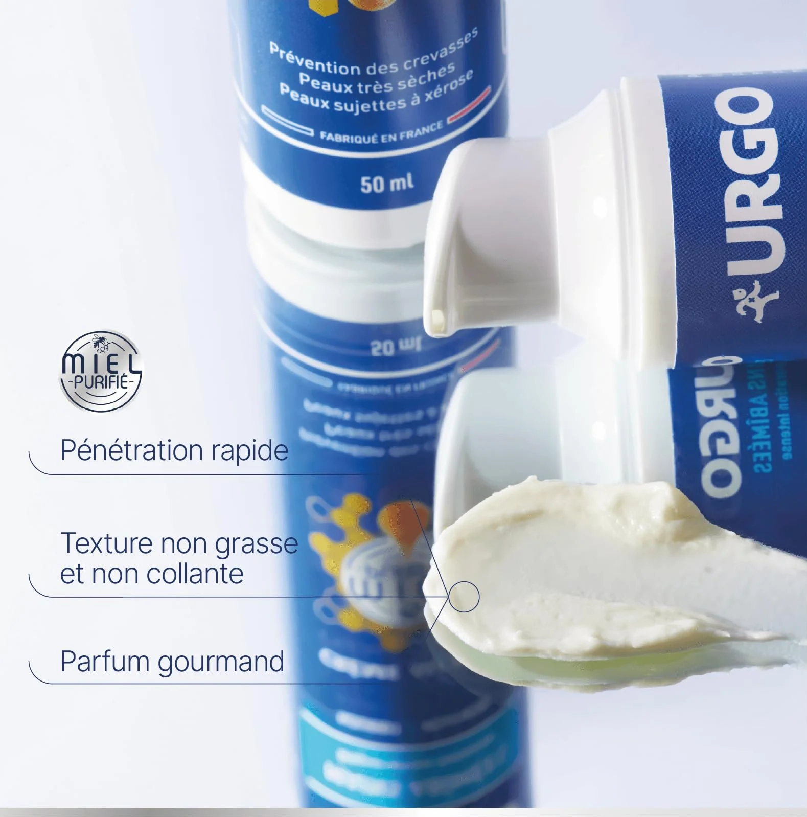 Urgo Pack duo Santé et Soin des Mains Filmogel mains crevassées 3,25 ml Crème miel mains abimées 50 ml