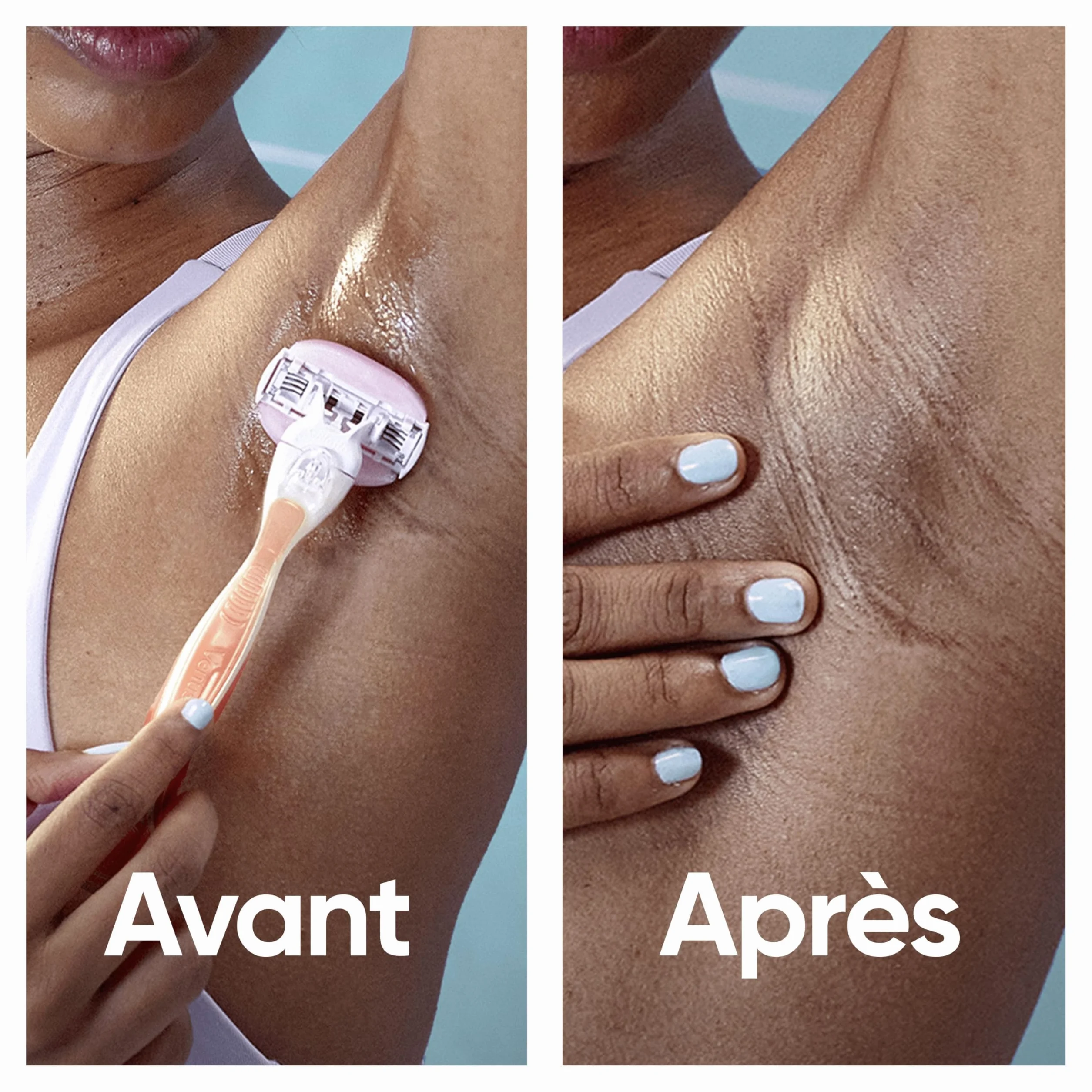 Gillette Venus Rasoir Femme ComfortGlide Spa Breeze 2 Recharges Rose Manche Réutilisable Cartouche 3 Lames Acier Inoxydable Barres Parfum Thé Blanc 2-en-1 Mousse Rase