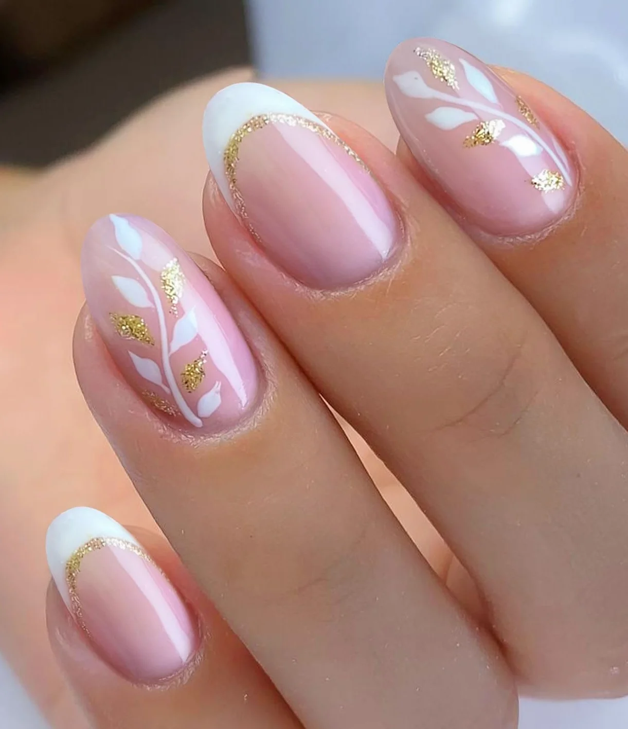 Autocollants pour ongles en gel French Tip blanc semi durcies UV LED