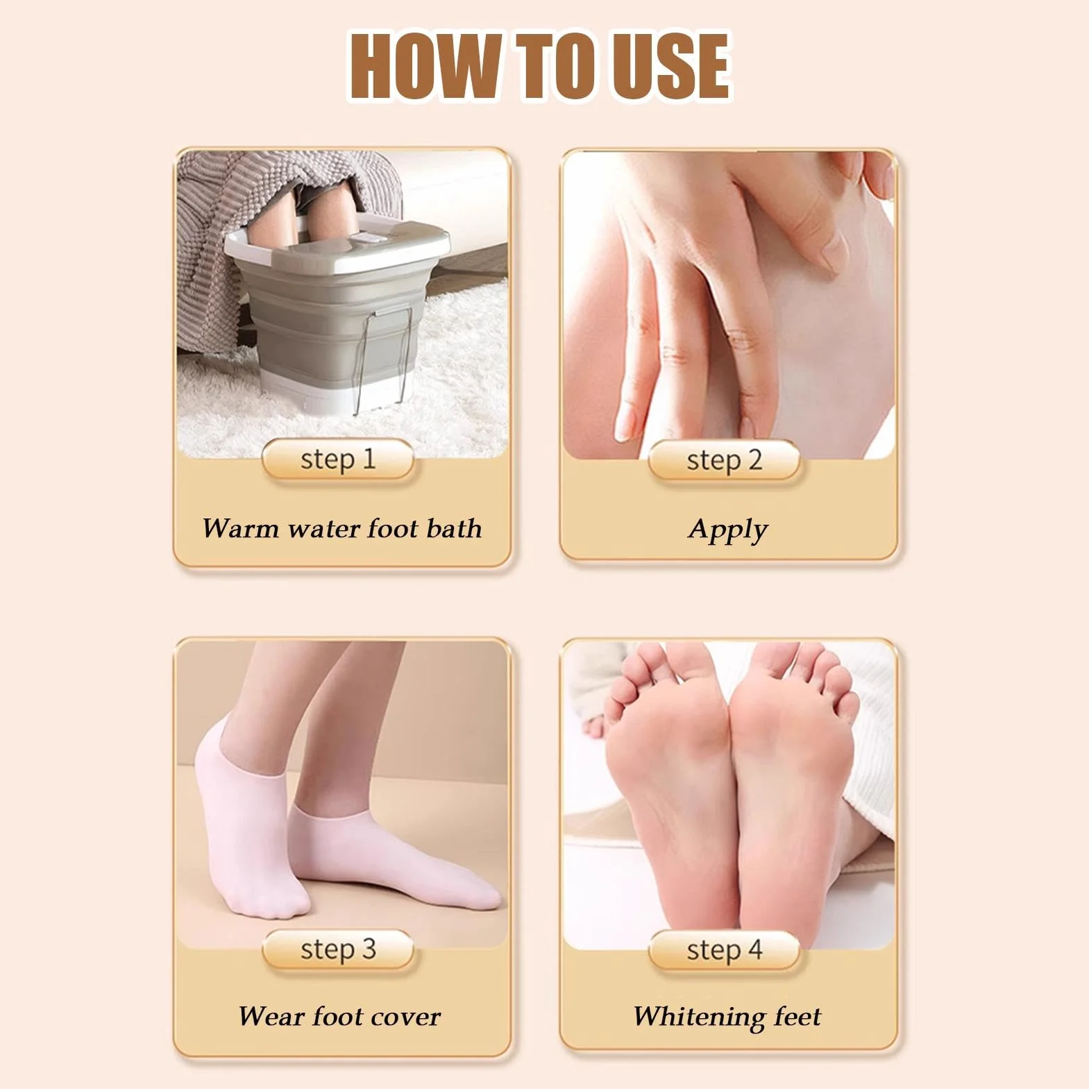 Breathable Silicone Foot Socks for Dry Cracked Feet, Soft U Shape Spa Care, Lightweight