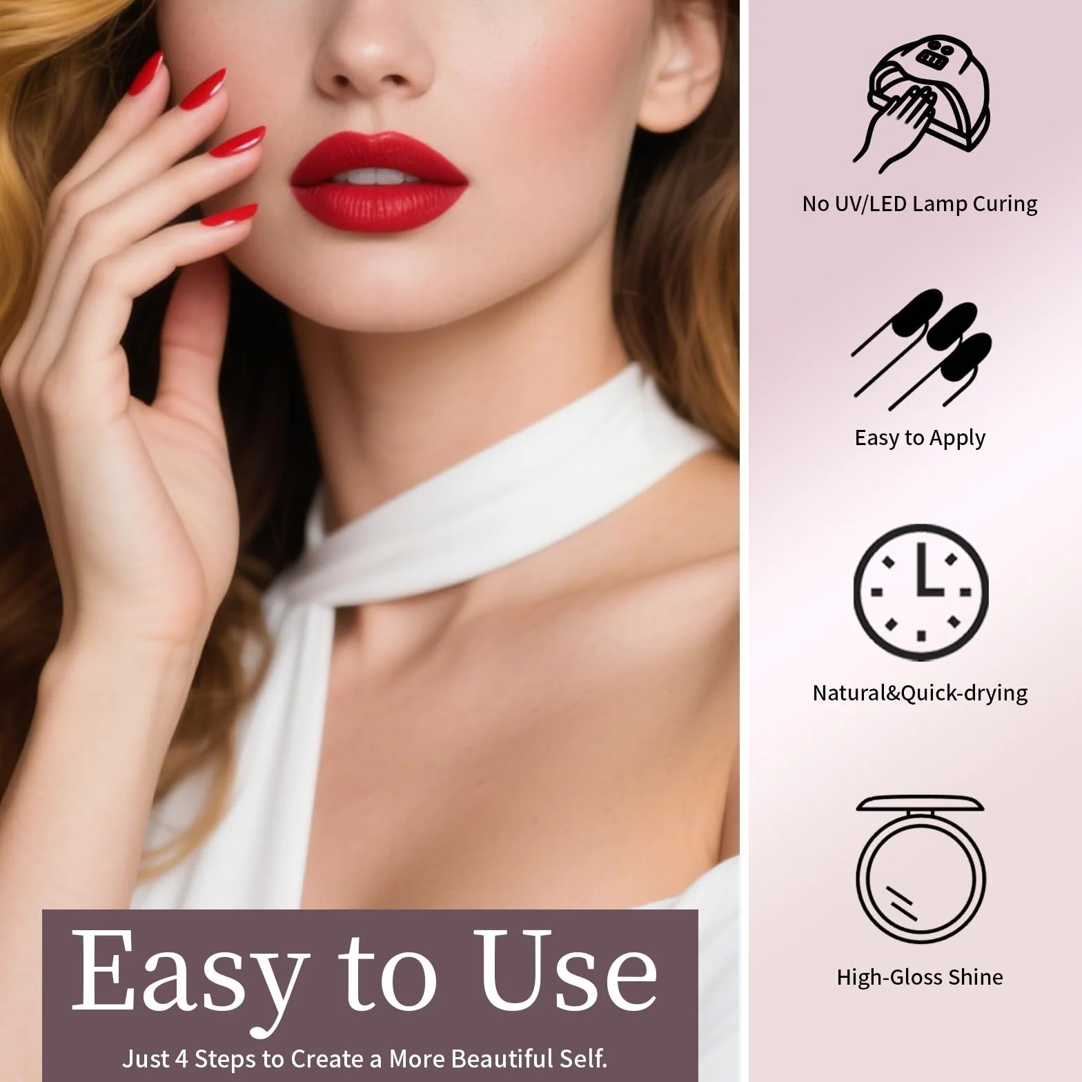 Eodci Kit de poudre à tremper pour ongles 12 couleurs rose nude gris manucure française DIY sans lampe UV/LED