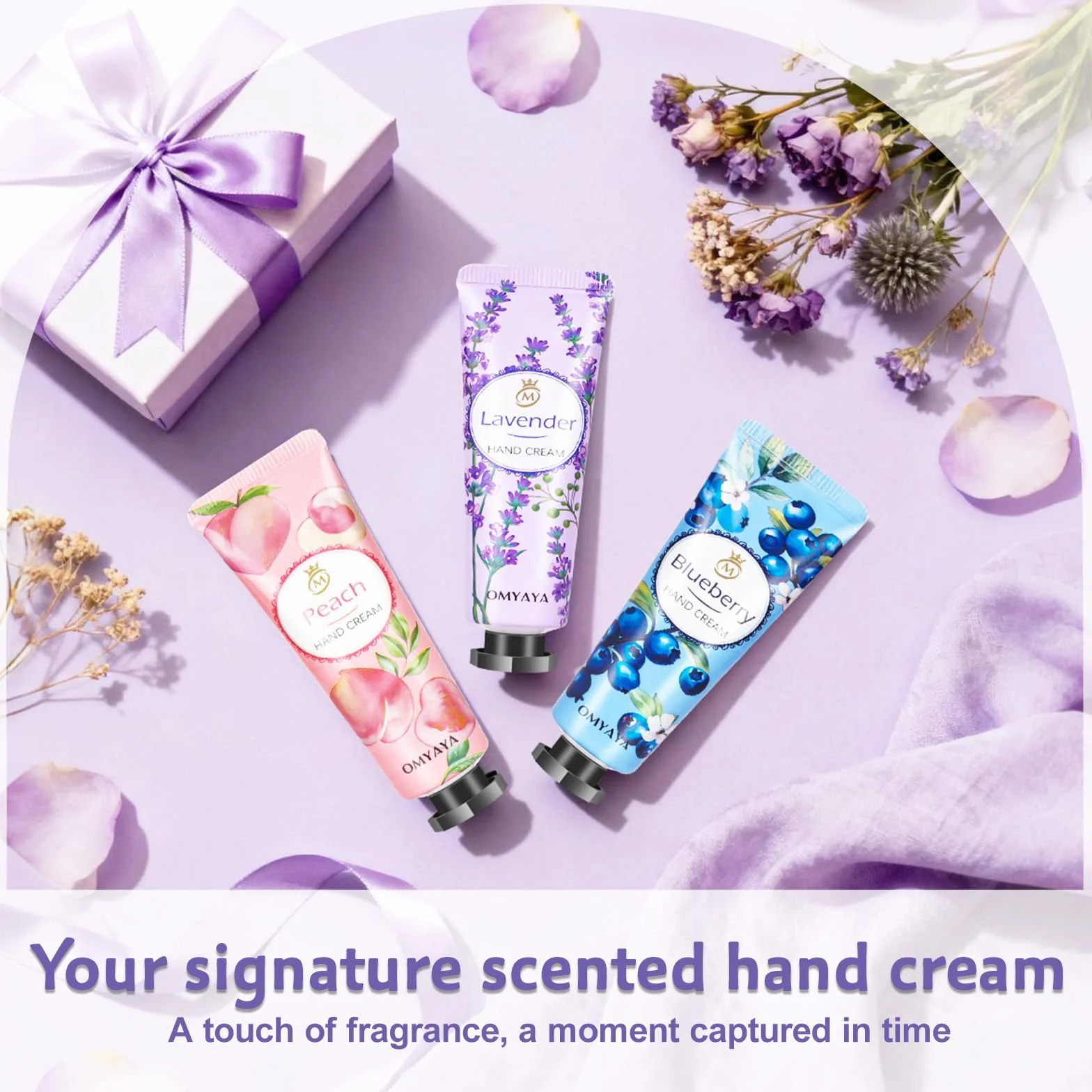 Lot de 50 mini crèmes pour les mains hydratantes parfumées - Cadeau anniversaire Noël