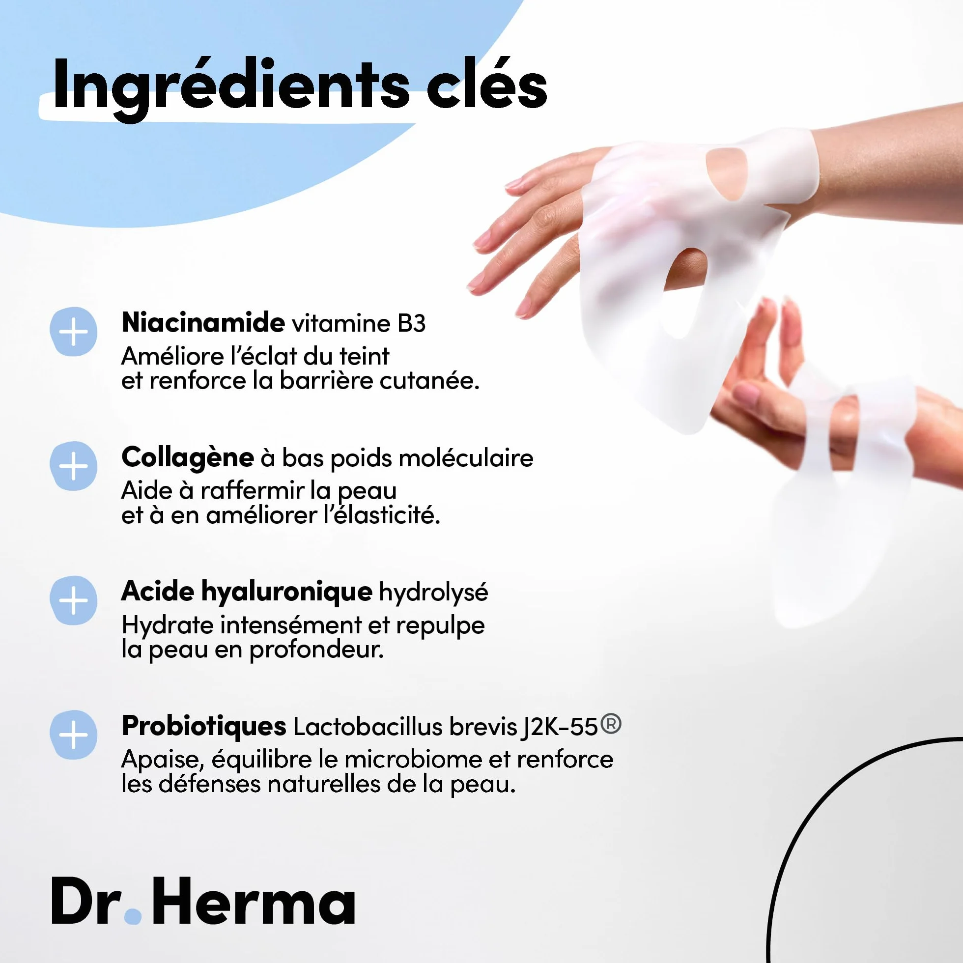 Masque Hydrogel Collagène Acide Hyaluronique Hydratation Intense Anti-Âge Resserrement Pores Hypoallergénique Soin Coréen Visage Premium