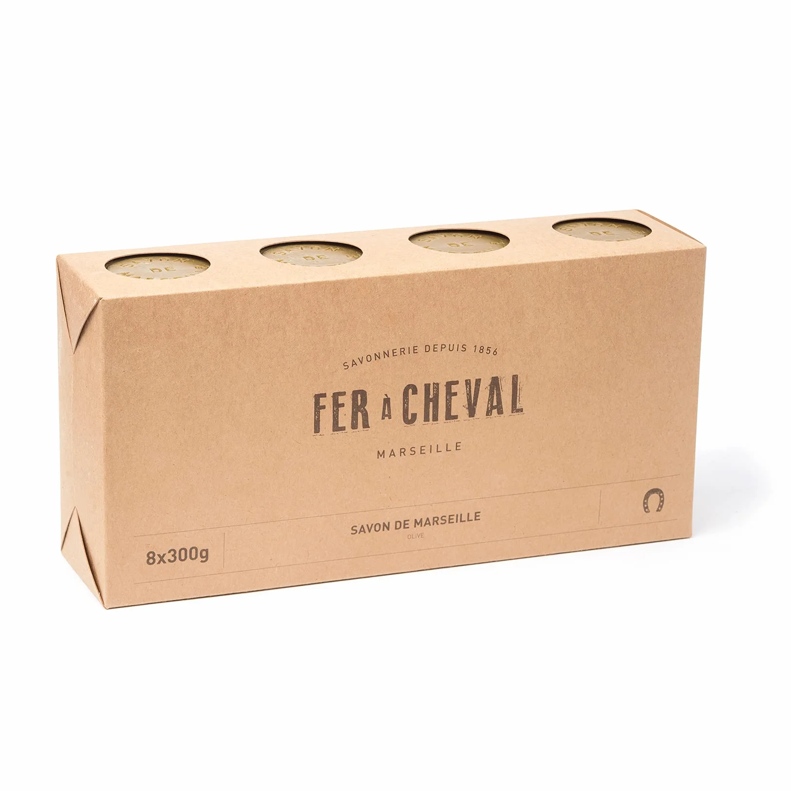 Fer à Cheval Véritable Savon de Marseille Cube Olive 8x300g