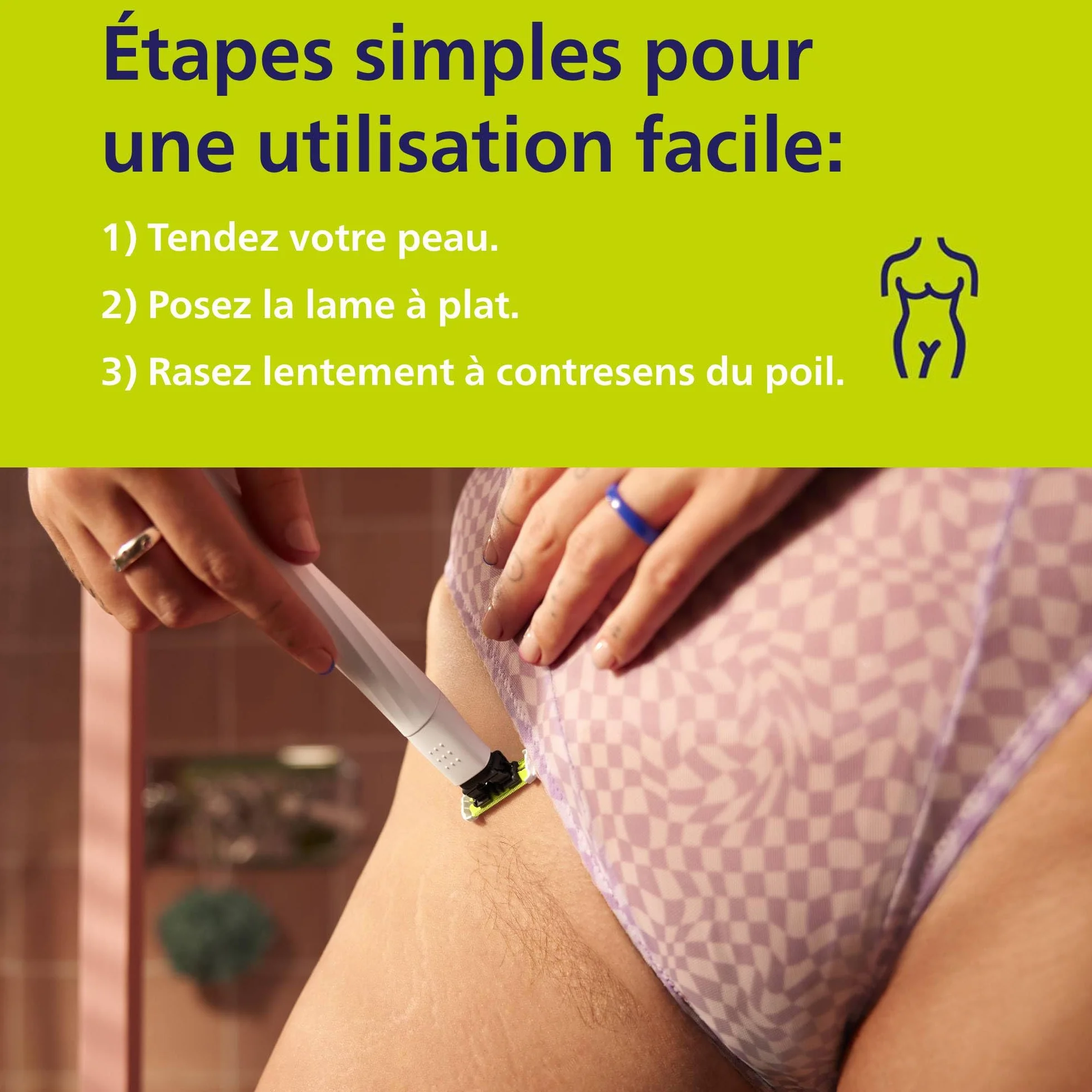 Philips OneBlade Intimate rasage intime protection cutanée supplémentaire modèle QP1924/28