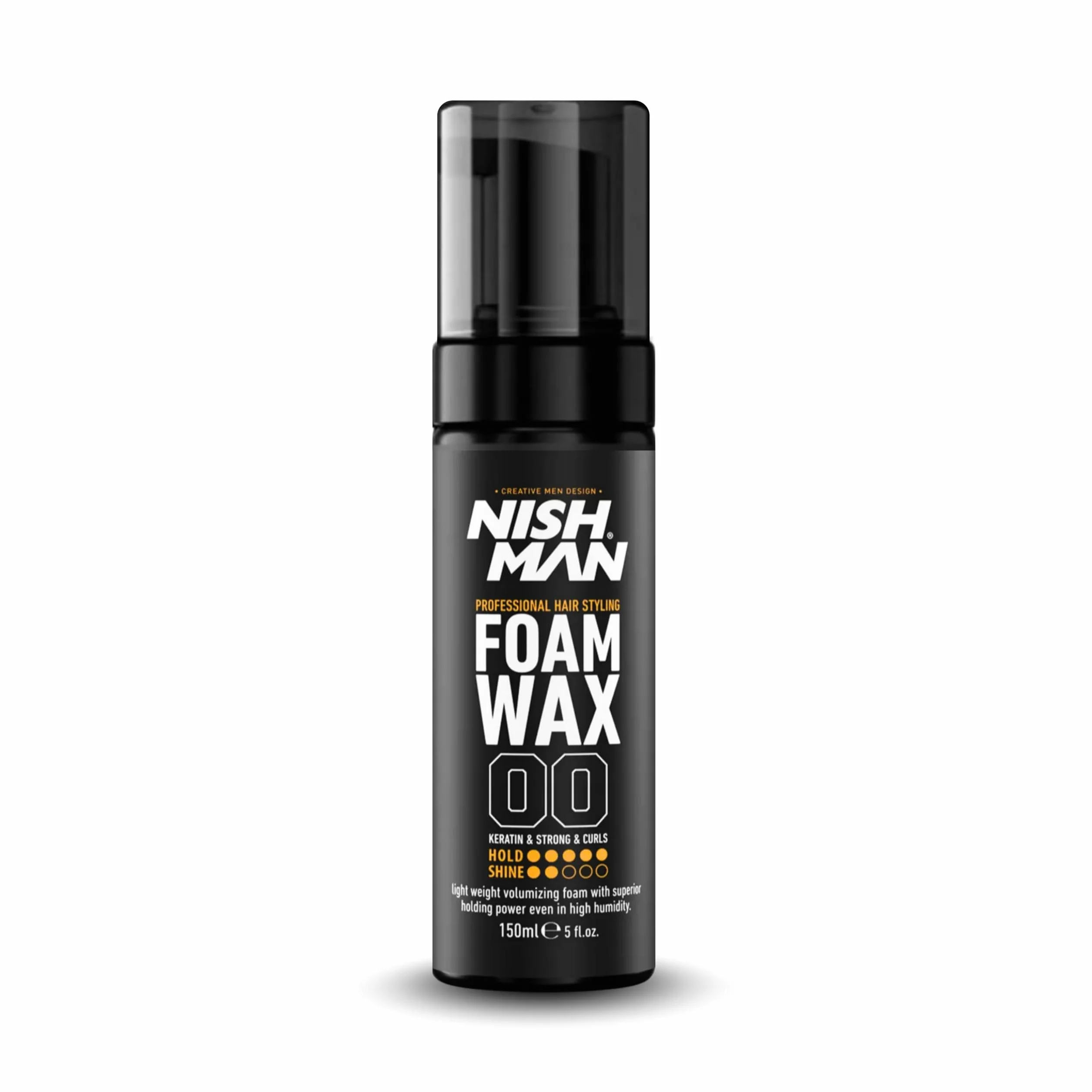 NISHMAN Cire en Mousse 150ml - Fixation Flexible et Brillance Naturelle pour Tous Types de Cheveux - Coiffage et Texture Parfaits Sans Effet Collant