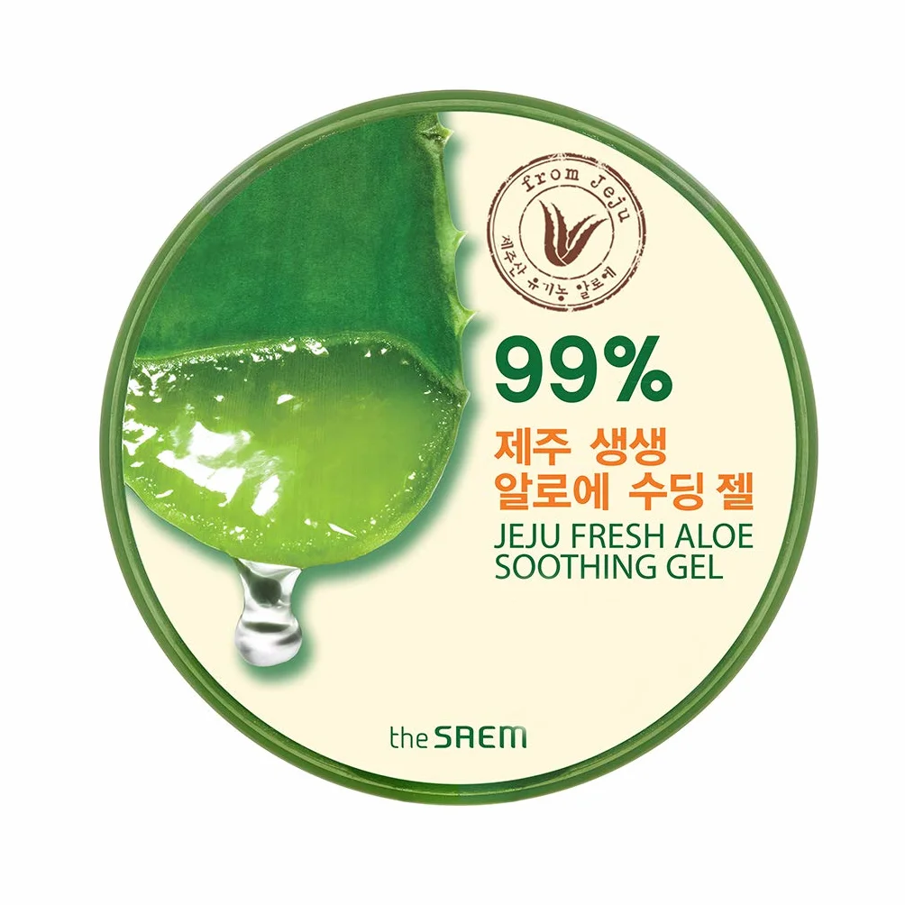 Gel d'Aloe Vera Coréen Naturel 100% - 300 ml - Crème Hydratante pour le Visage, Soin Après-Soleil