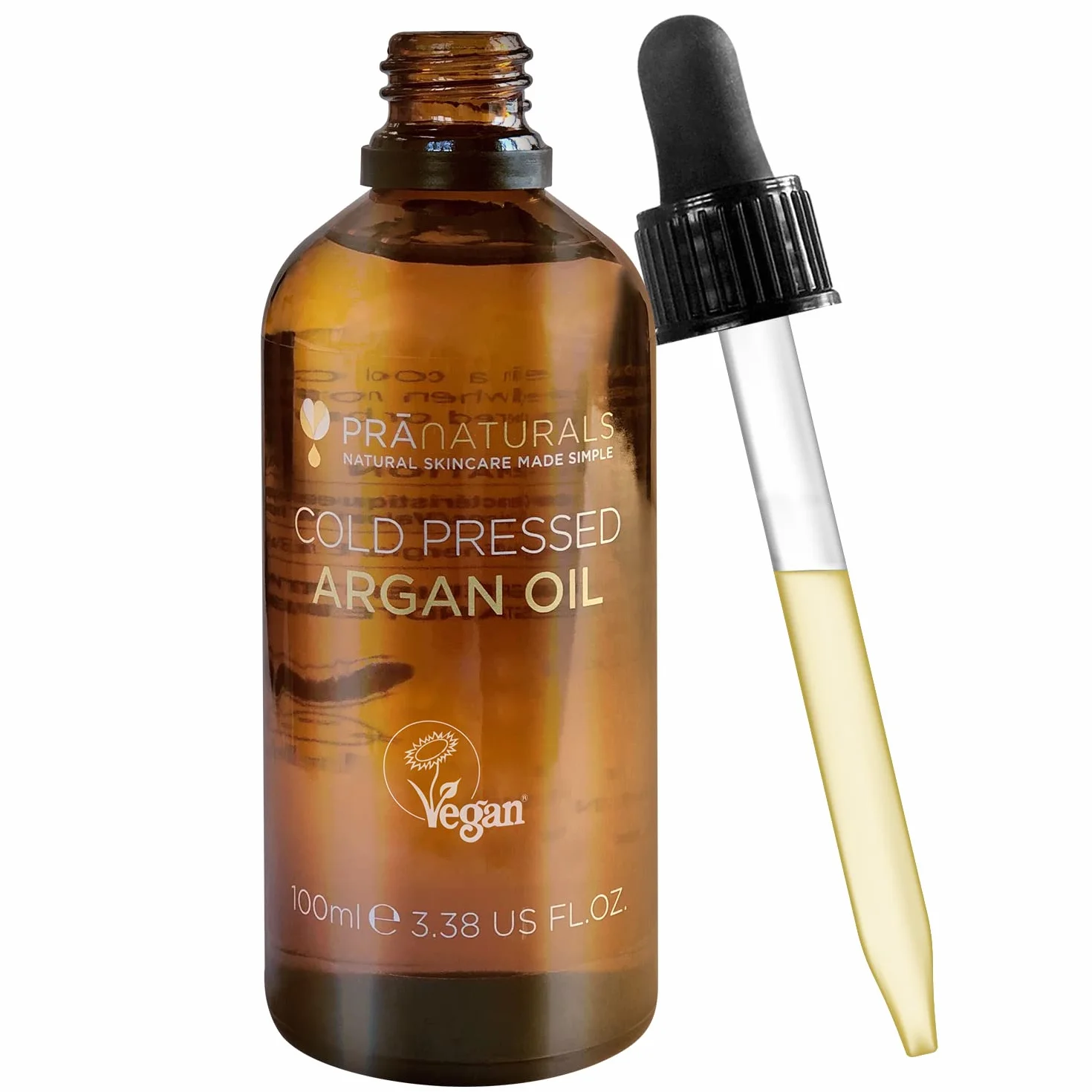 Huile d'Argan Marocaine Pure & Naturelle 100ml - Riche en Vitamine E pour Peau, Cheveux & Ongles Sains