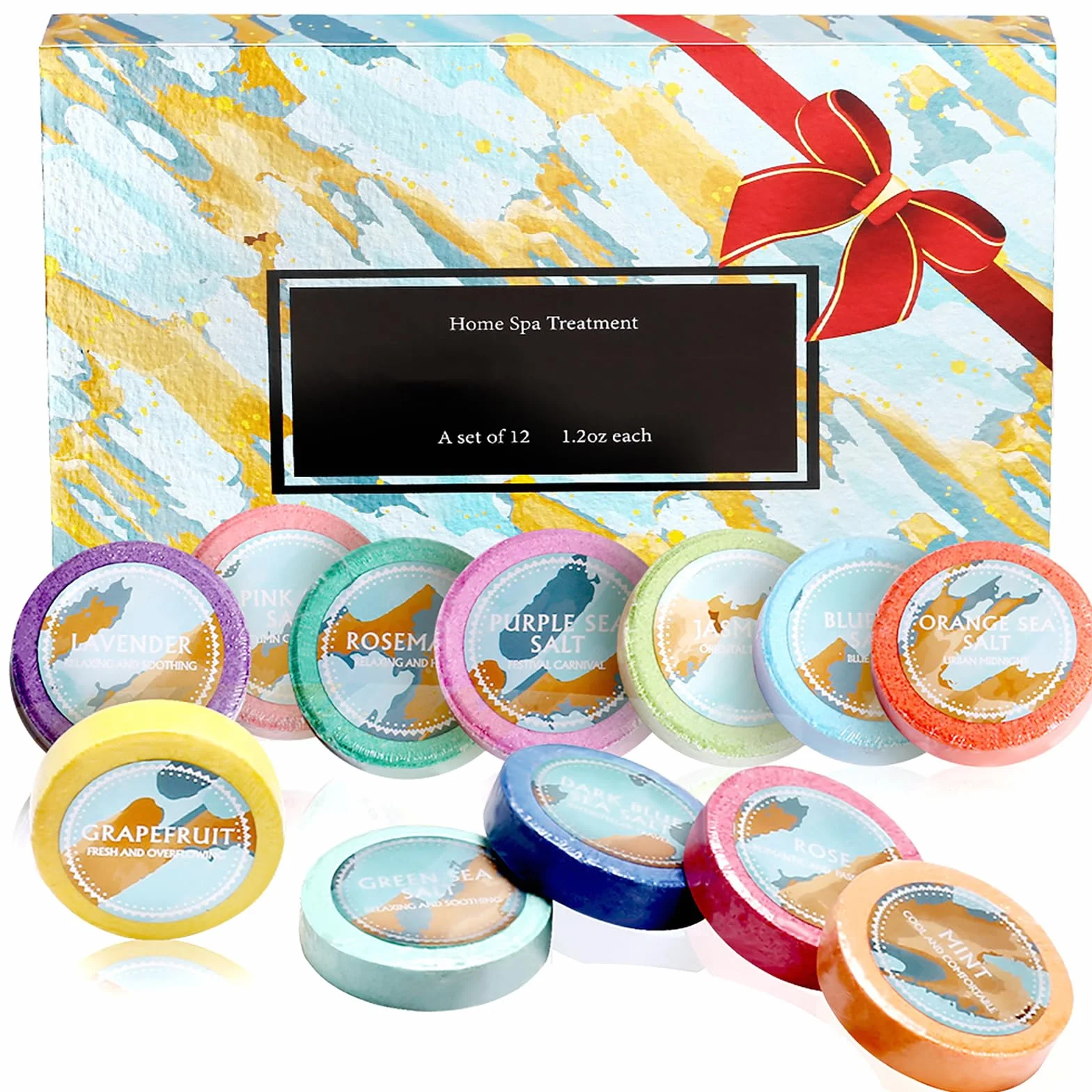 Bombes de Douche Aromathérapie Lavande Romarin Jasmin Rose Pamplemousse Cadeau Anniversaire