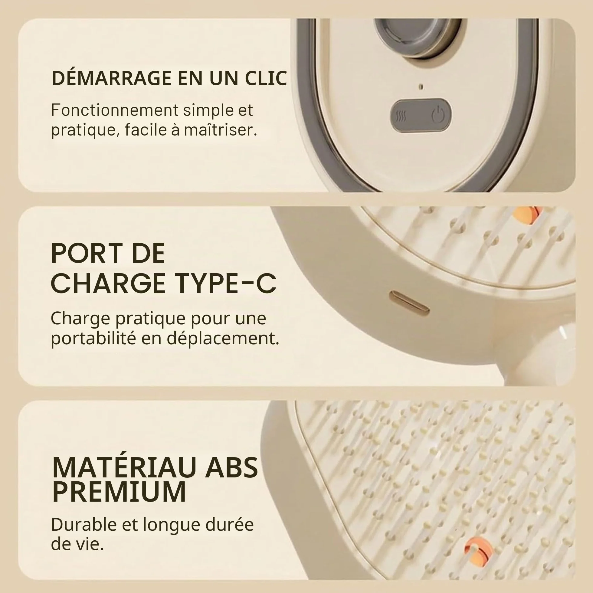 Brosse à vapeur électrique 3 en 1 fer à lisser rechargeable sans fil avec spray et peigne démêlant antistatique