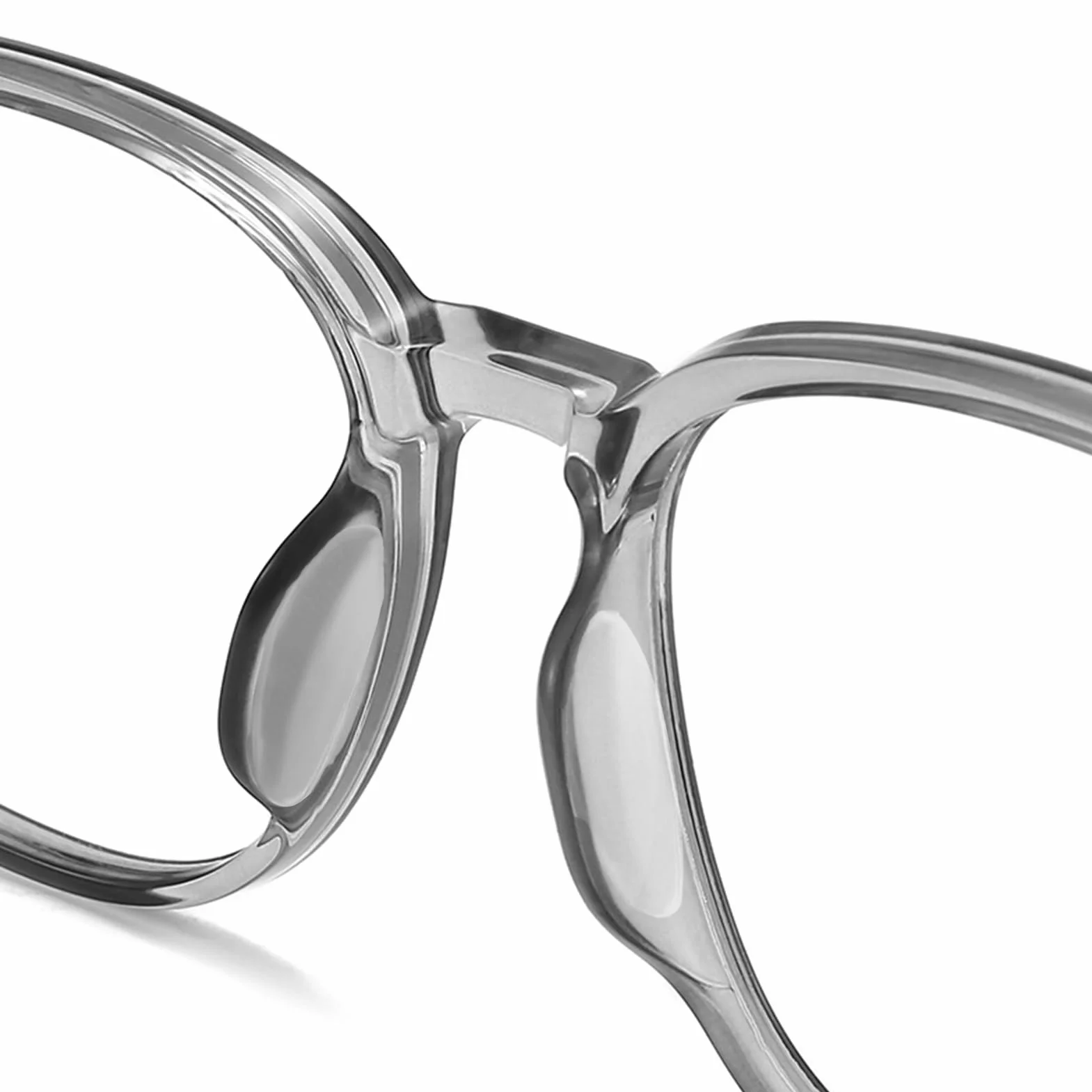 Plaquettes de Nez en Silicone Antidérapant, Coussinets de Nez Adhésif pour Lunettes, Doux et Confortables (Transparent)