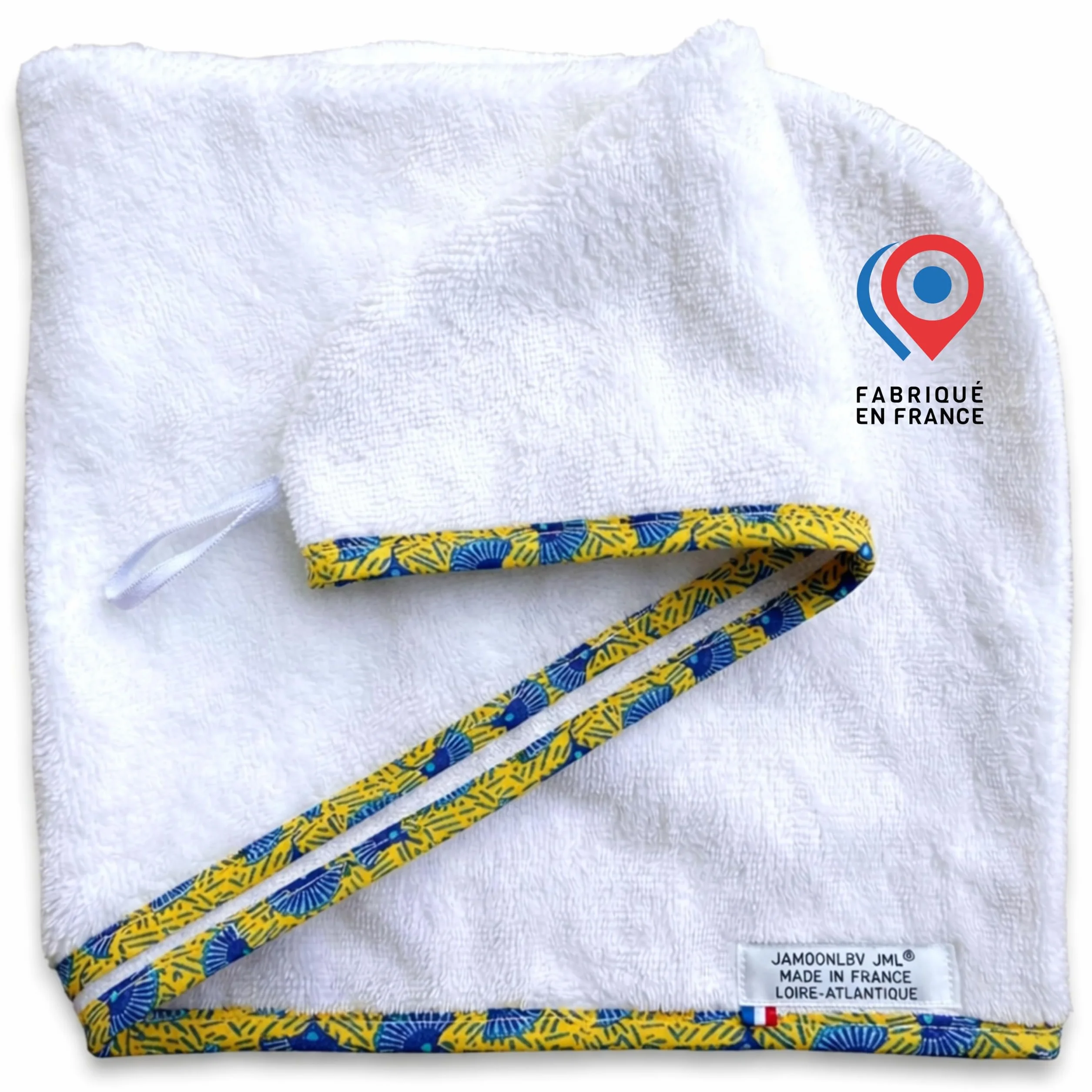 JaMoonLBV Jml Serviette Cheveux Douce Éponge Bambou Made in France