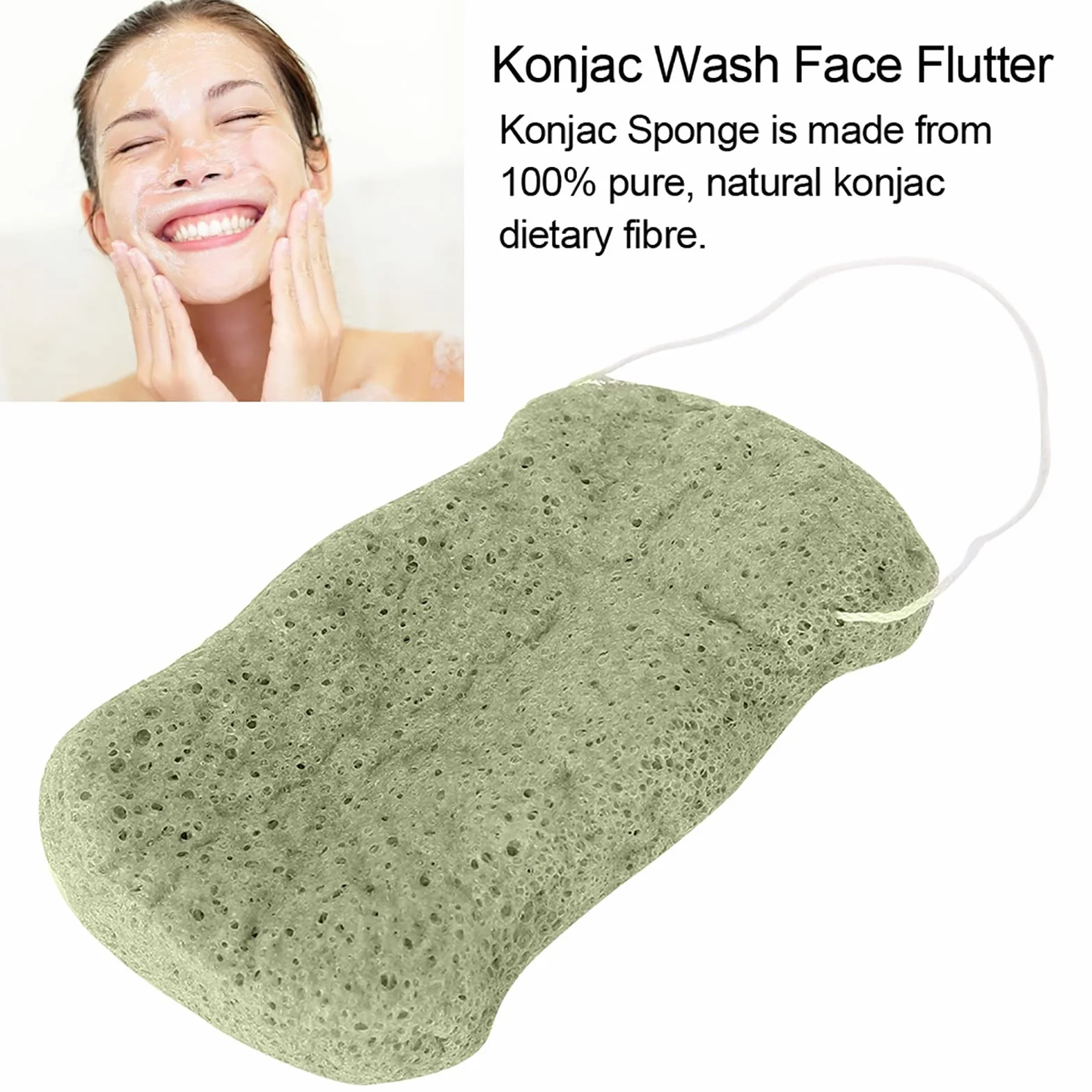 Éponge Konjac Corps Visage Exfoliant Doux Taille Grande Nettoyage Profond