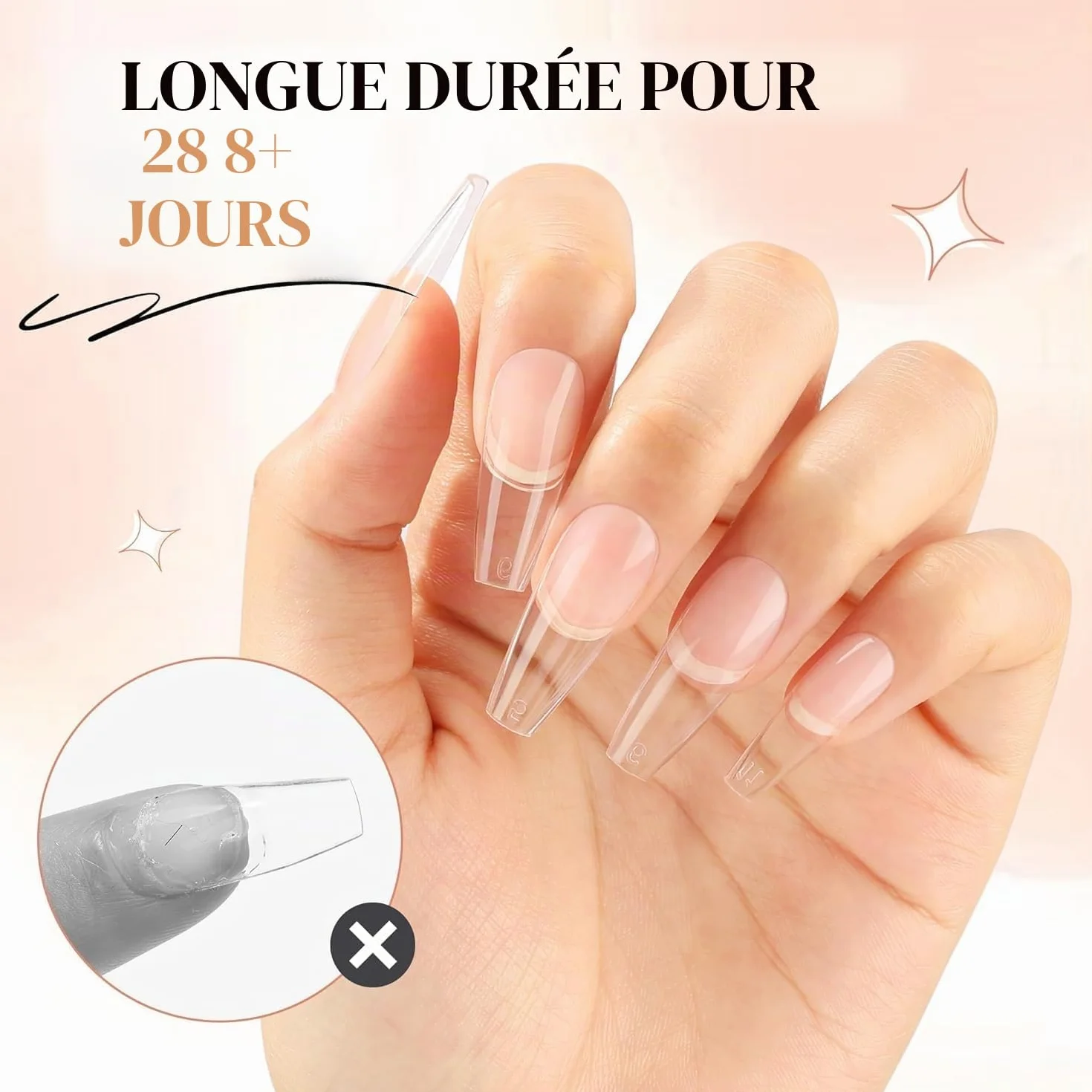 UNA GELLA Colle Faux Ongles Gel Solide 40ml Super Forte UV LED Soak Off
