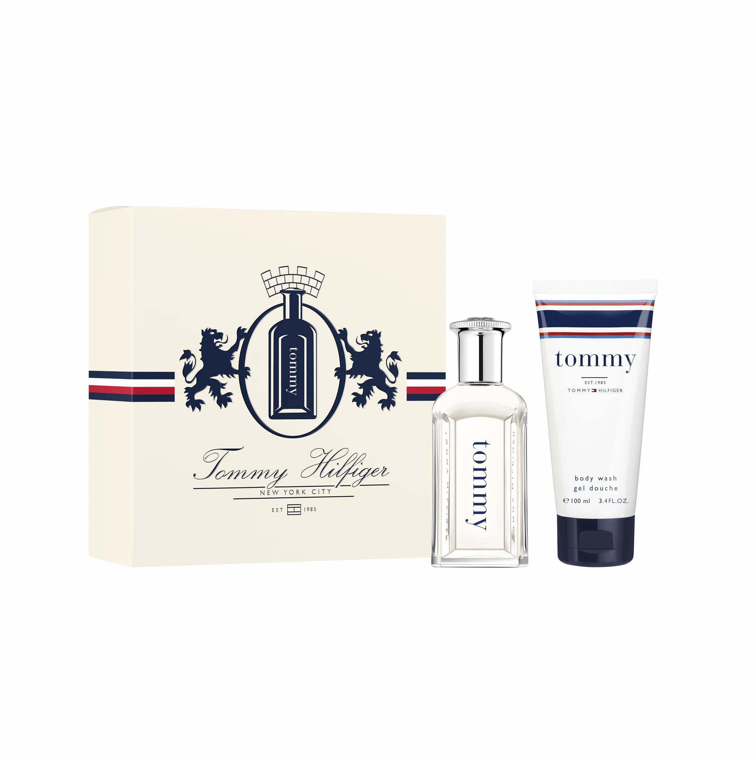 Tommy Hilfiger Tommy Xmas Set, EDT 50 ml et Gel Douche 100 ml | Coffret de Noël pour Homme, Parfum Fougère, Notes Agrumées et Fruitées