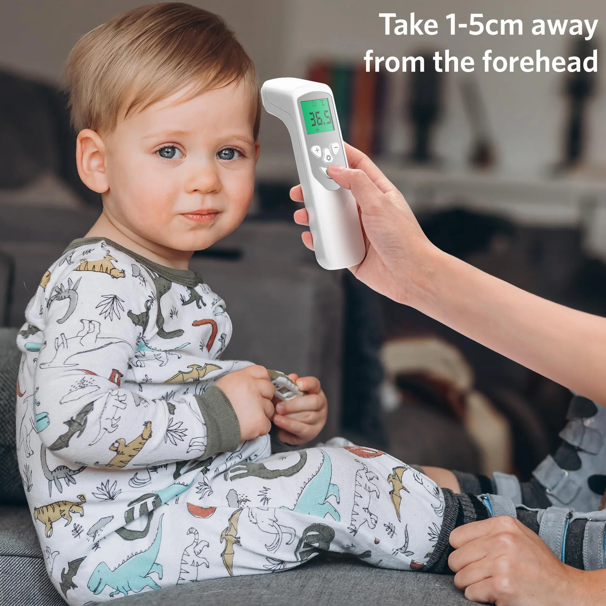 BESTEK Thermomètre Frontal sans Contact Infrarouge avec Lecture Instantanée 1s Écran LCD