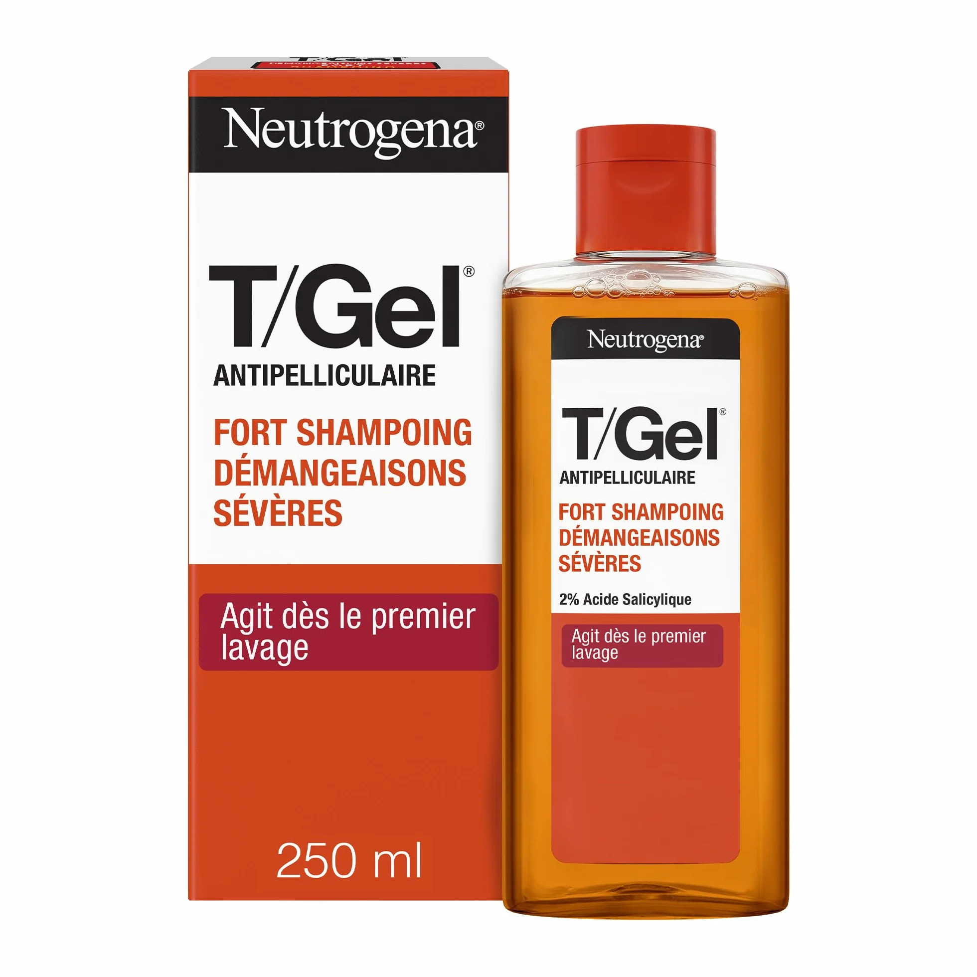 Neutrogena Shampoing Antipelliculaire T/Gel Fort Démangeaisons Sévères 250 mL