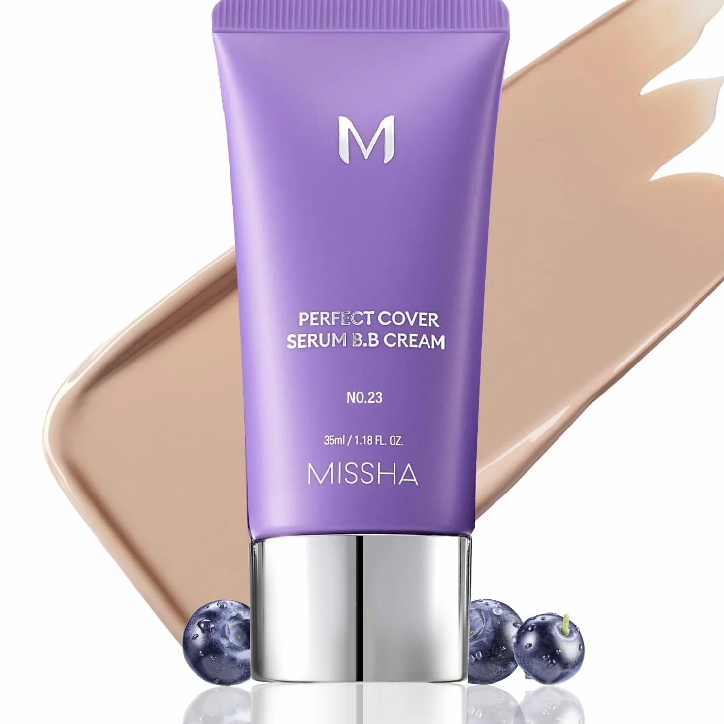 MISSHA M PERFECT COVER Sérum BB CREAM n° 23 Beige naturel, soin de la peau, hydratant, complexe de superaliments, couverture modulaire, peau de cristal, Reg