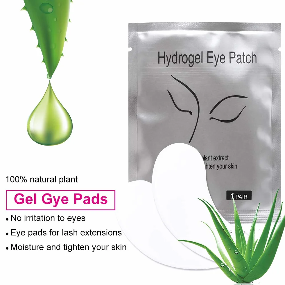 FADVAN 50 Paires Patch d'Extension de Cils Sous Outil de Beauté Gel Yeux