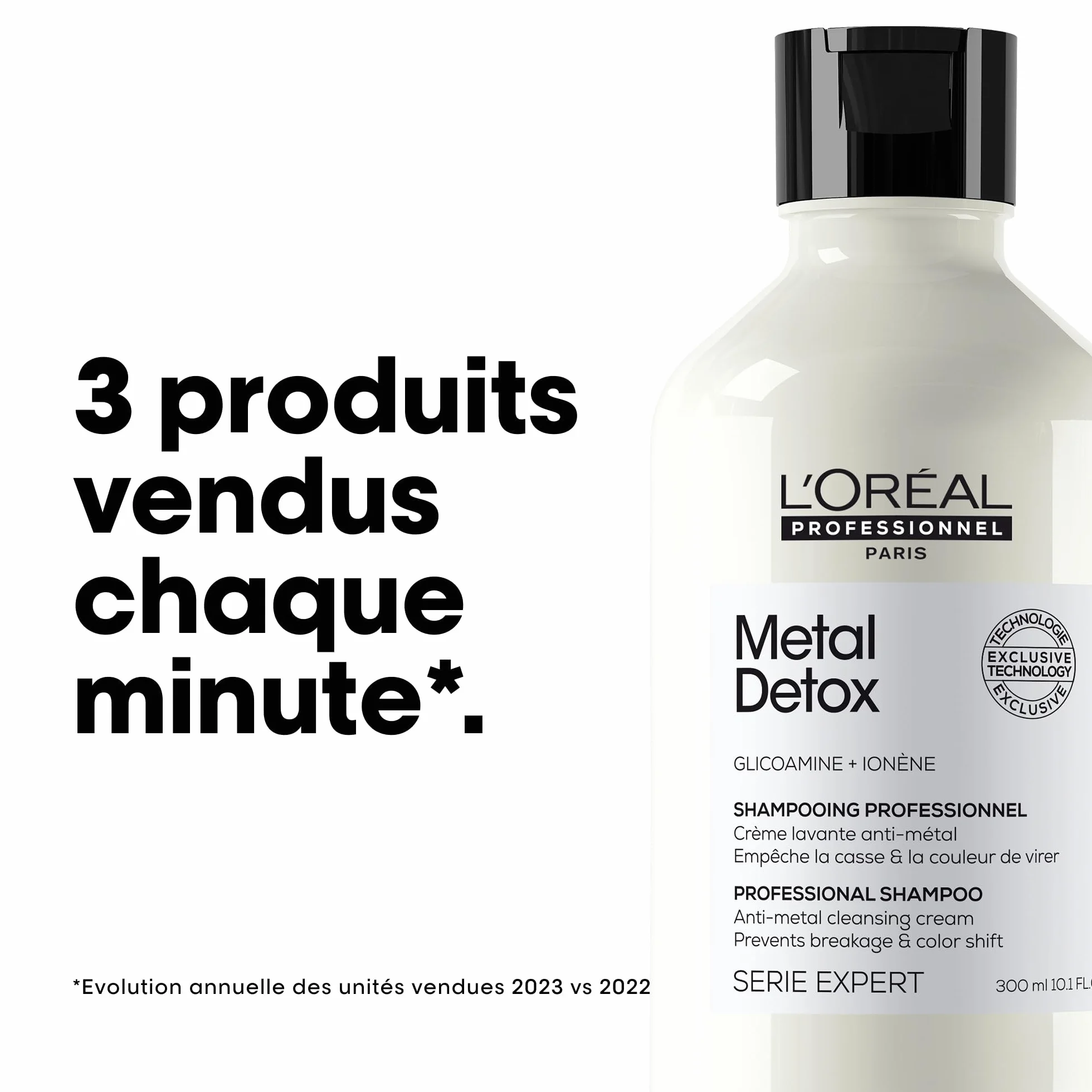 L'OREAL PROFESSIONNEL Shampoing Crème Lavante Metal Detox Anti-Casse Anti-Metal 300 ml