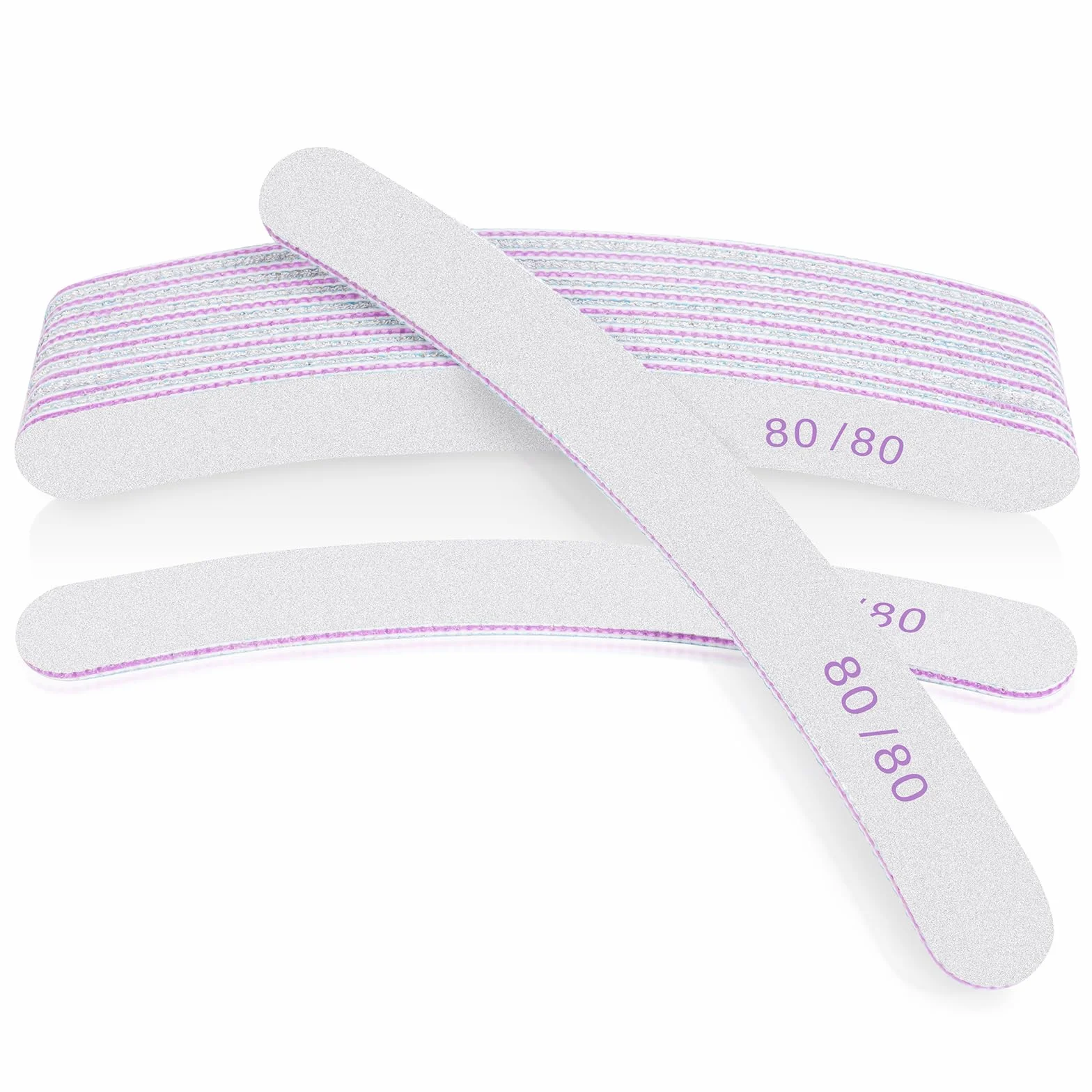 LOPHE Limes à Ongles 10 Pièces Grains 80/80 Professionnelle Double Faces