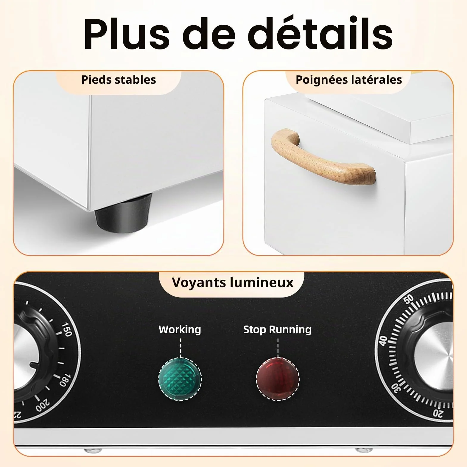 Stérilisateur à air chaud 300 W - Stérilisation studio cosmétique pédicure tatouage ongles avec minuterie et voyant lumineux pour salon de coiffure