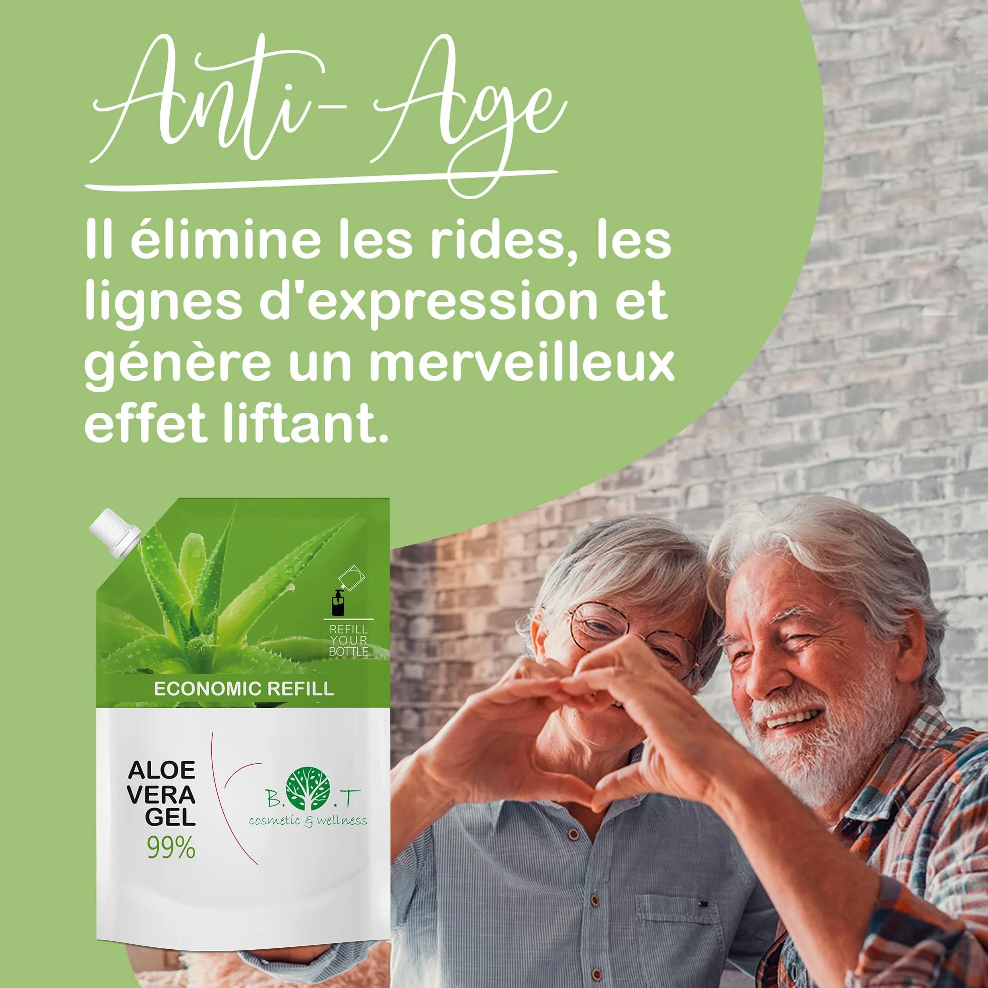 Gel Aloe Vera Bio 100% Pur Hydratant Visage et Corps Après-Soleil 1000 ML