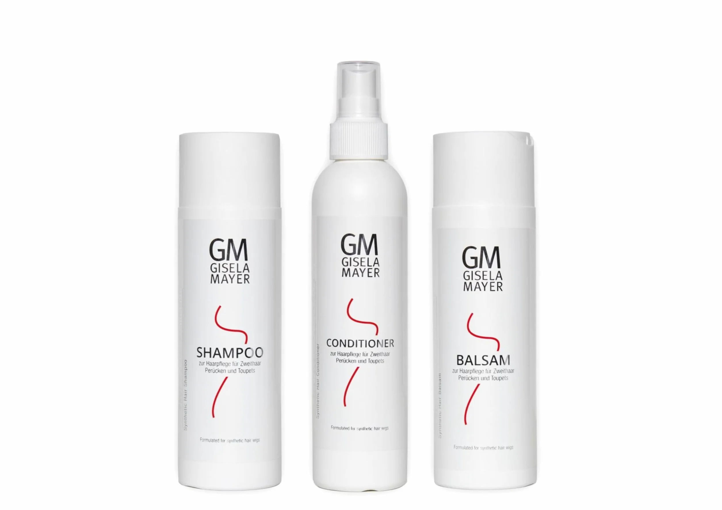 Gisela Mayer Kit d'entretien pour perruques cheveux synthétiques Shampoing baume après-shampoing