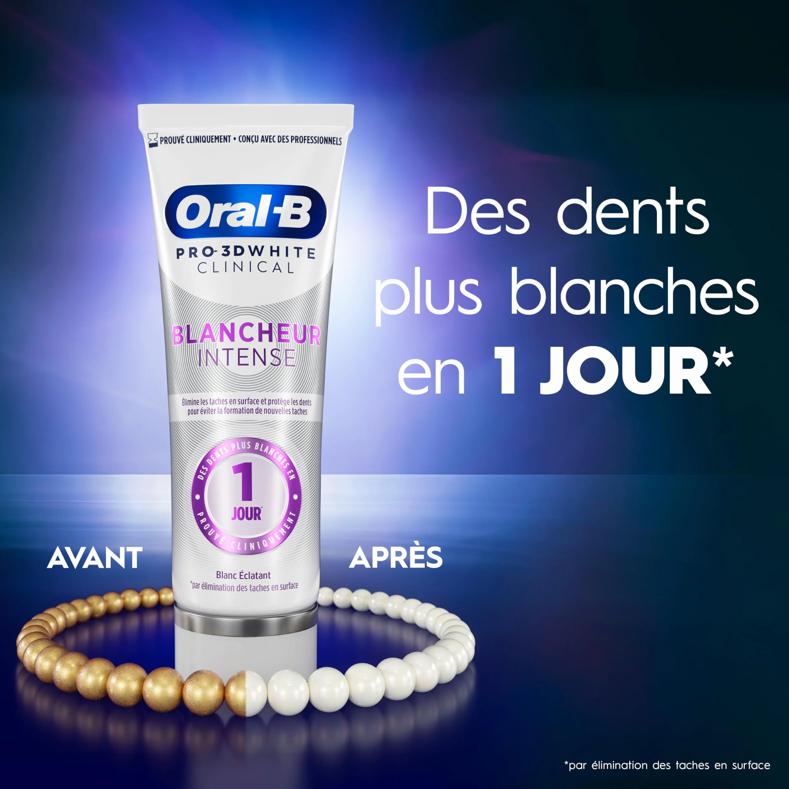 Oral-B Pro 3D Dentifrice White Clinical Blancheur Intense, 75 ml