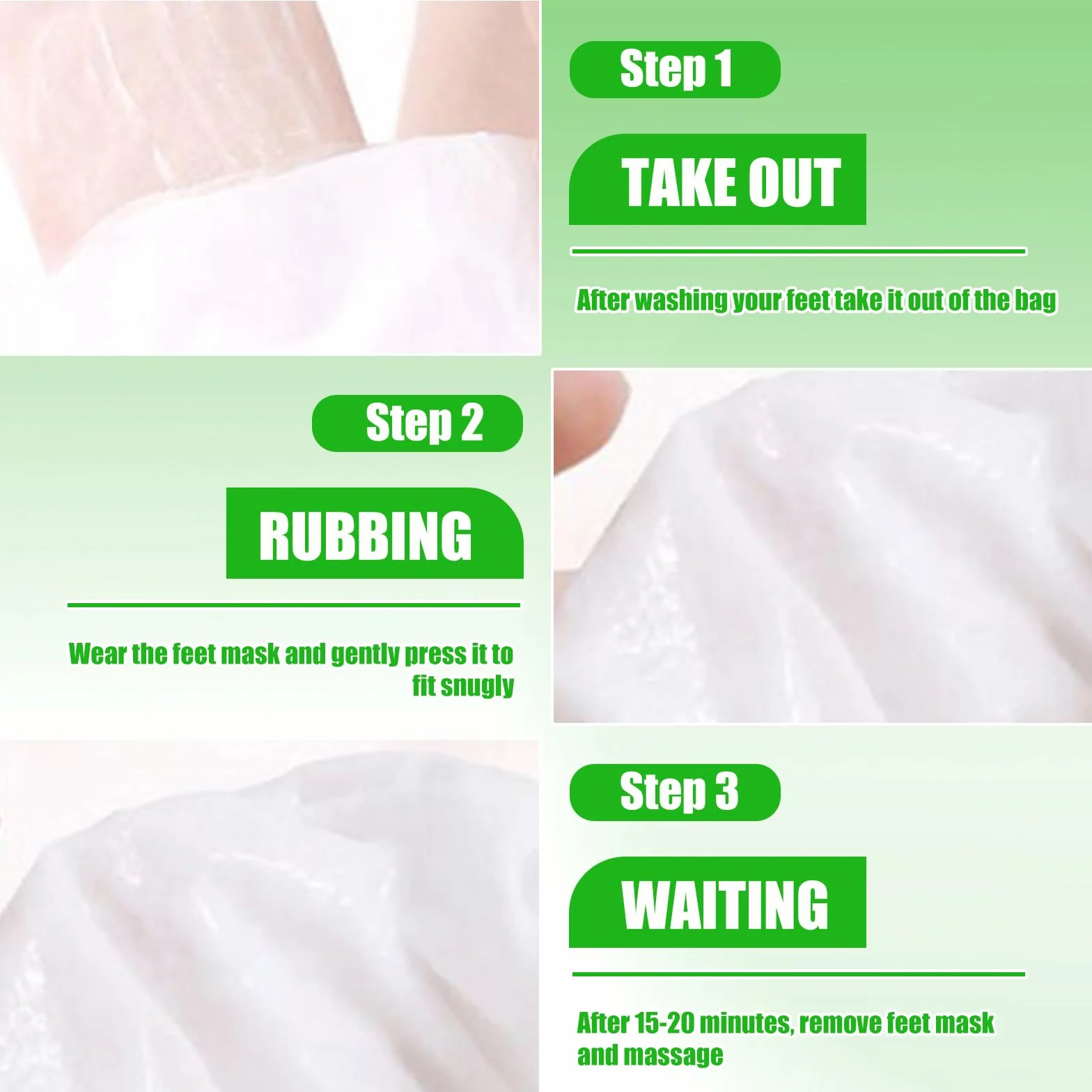 Masque Pieds Hydratant Chaussettes Centella Asiatica Soin Pieds Adoucissant Peeling Doux Talons Secs Fendillés