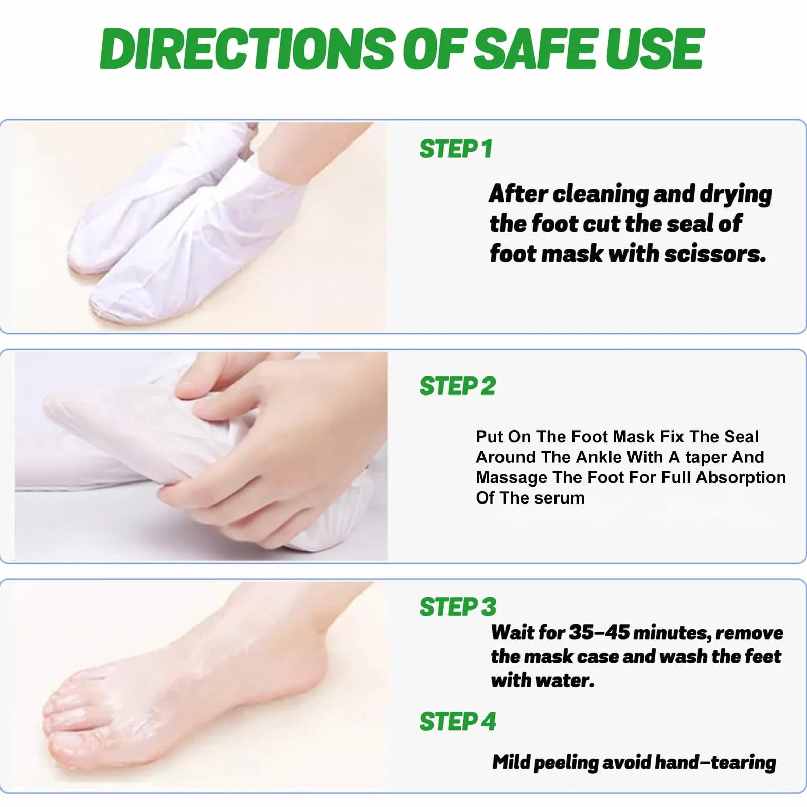 Yinhing Masque Pieds Aloe Vera 5 Pièces Exfoliant Hydratant Soin Doux Lisses