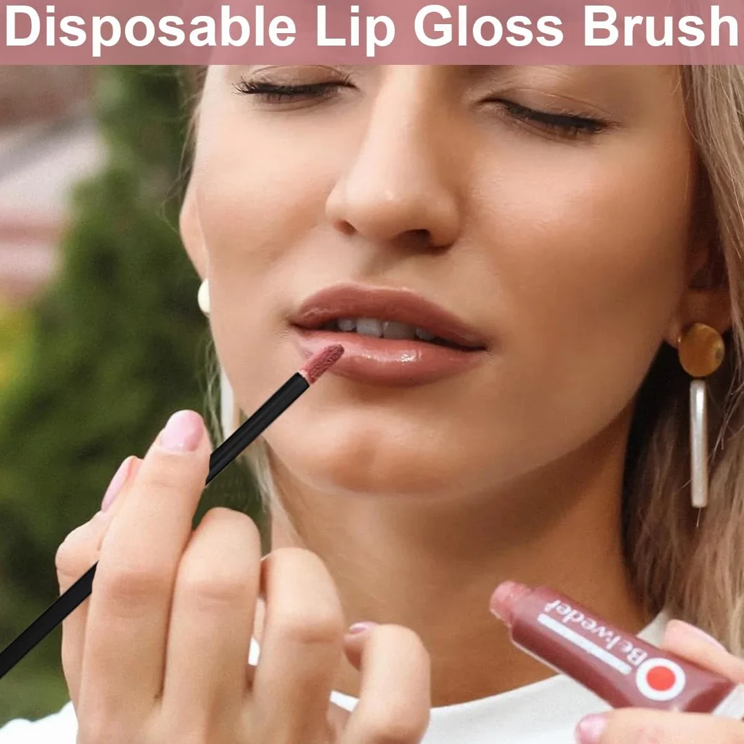 Pinceaux Lèvre Jetables 50 Pièces, Applicateur Rouge à Lèvre Jetable, Kit Maquillage Multifonctionnel