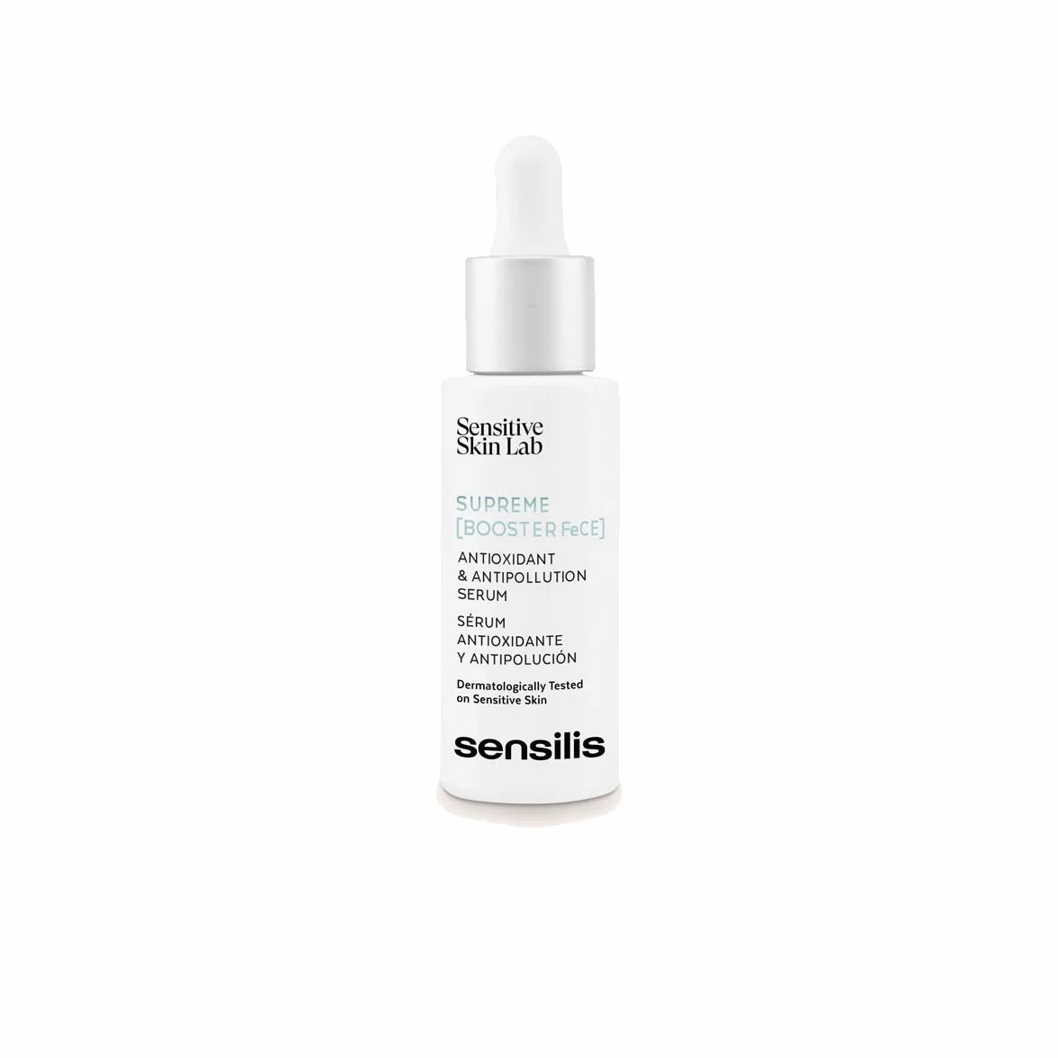 Sensilis Supreme Booster Fece - Sérum antioxydant et anti-pollution à l'acide hyaluronique et à la vitamine C, pour peaux sèches et normales - 30 ml