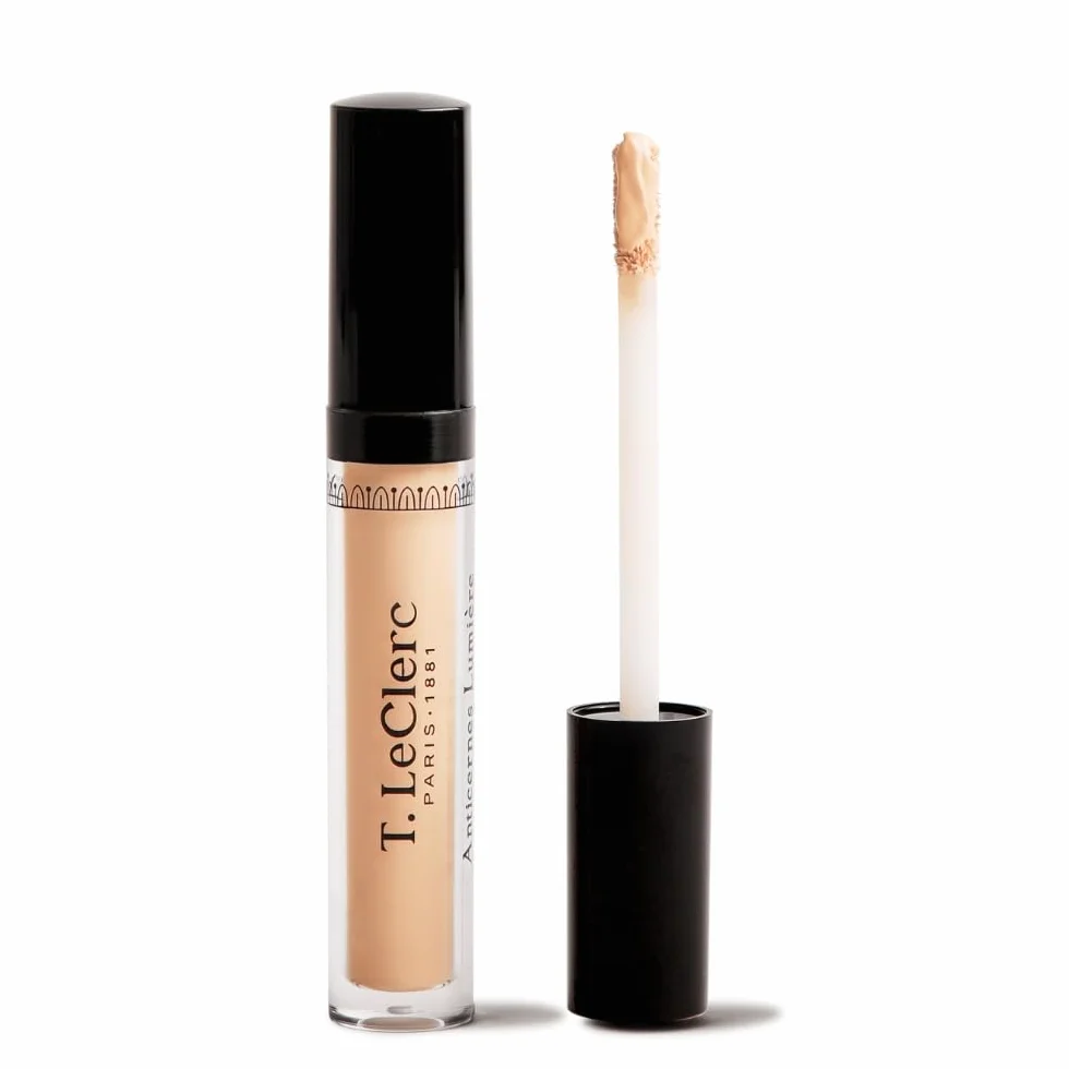T.LeClerc Anticernes Correcteur Lumière Fluide - Teinte Porcelaine - Actif Soin 2 en 1 - Corrige les Cernes & Hydrate 8H - Regard Lumineux, Frais, Défatigué et Teint Unifié - Vegan