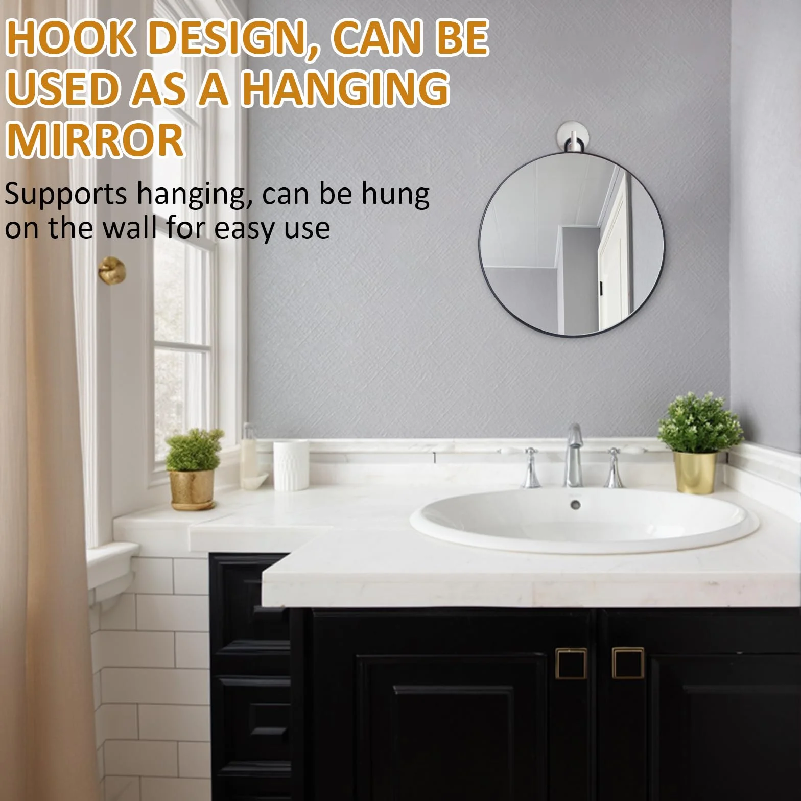 Miroir de Coiffeur Rond, Miroir de Coiffure de Coiffeur, Miroir Rond Professionnel à Main, Miroir de Coiffeur Professionnel, Miroir Rond de Salon de Coiffure, Miroir à Main pour Barbier Salon Beauté
