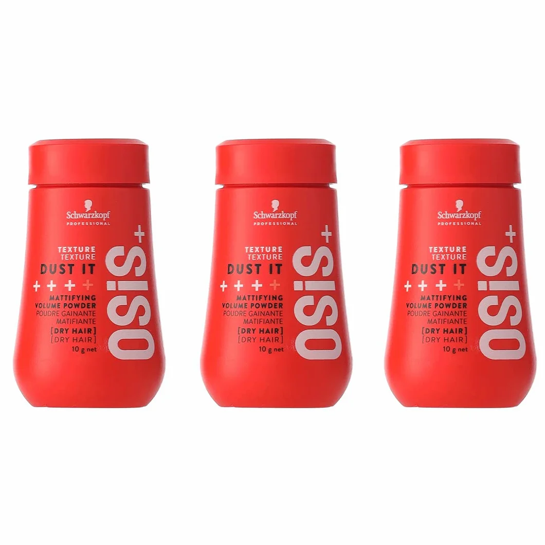 Schwarzkopf Professional - OSiS+ Lot de 3 Poudre Matifiante Dust it 10g Fixation Forte