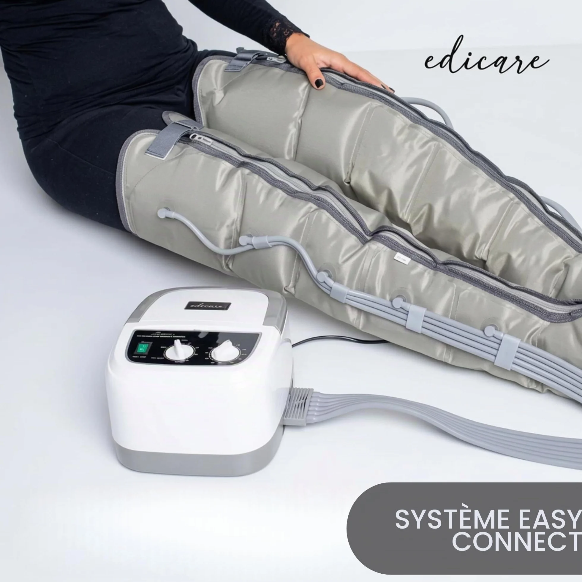 Edicare Bottes Pressothérapie Drainage Lymphatique Appareil Massage Jambes Pieds Fatigués