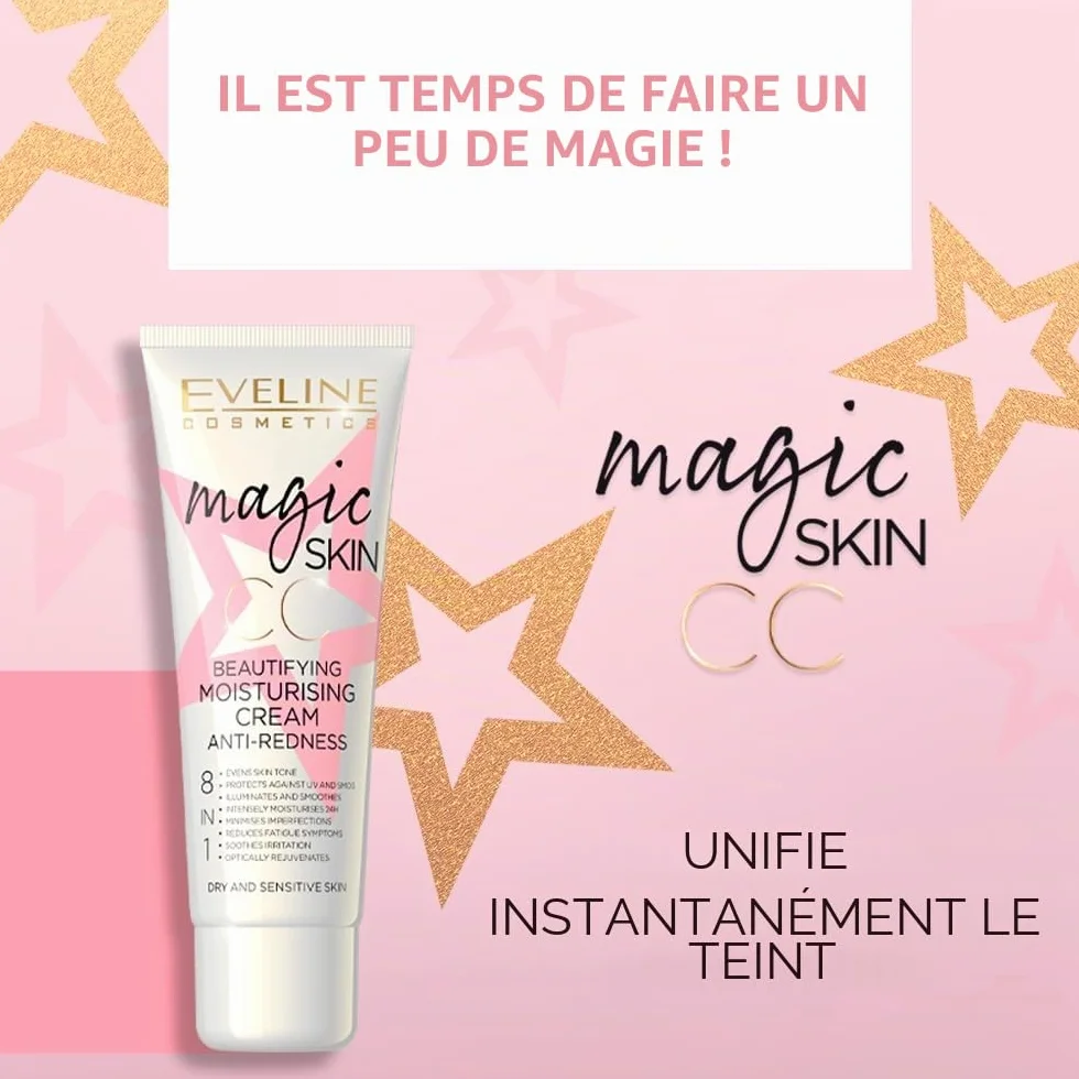 Eveline Cosmetics Magic Skin CC Embellifhed Hydratrizer contre Redness 50 ml