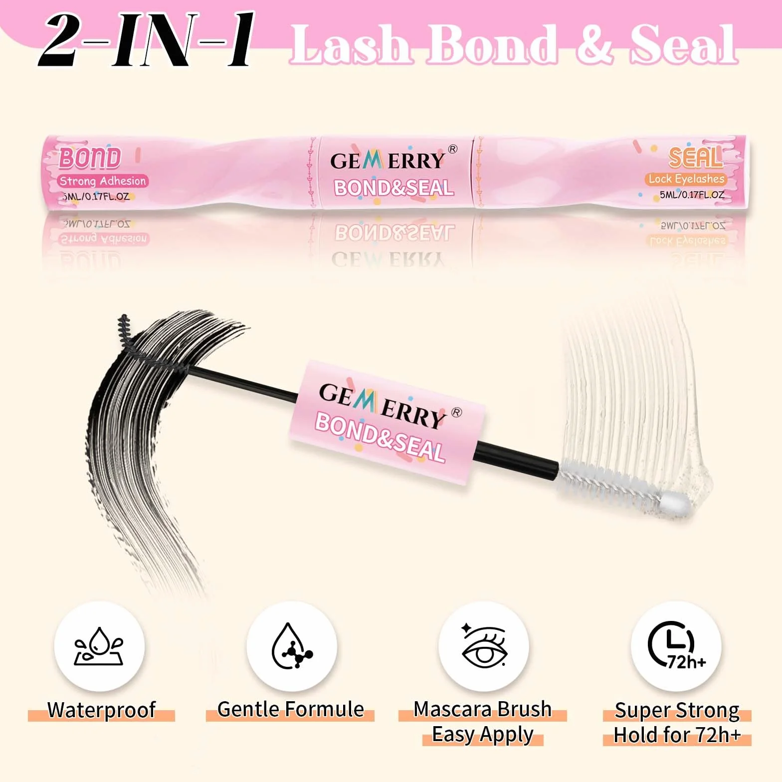 GEMERRY Kit Faux Cils Individuel 30D-100D Extension Cils Bouquet Volume Russian Colle et Applicateur Pince D Curl 8-16mm
