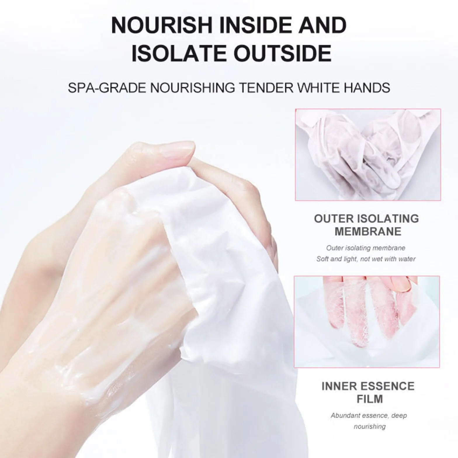 Masque pour Mains Hydratants Exfoliants 5 Paires Gants Soin Peaux Sèches Anti-âge