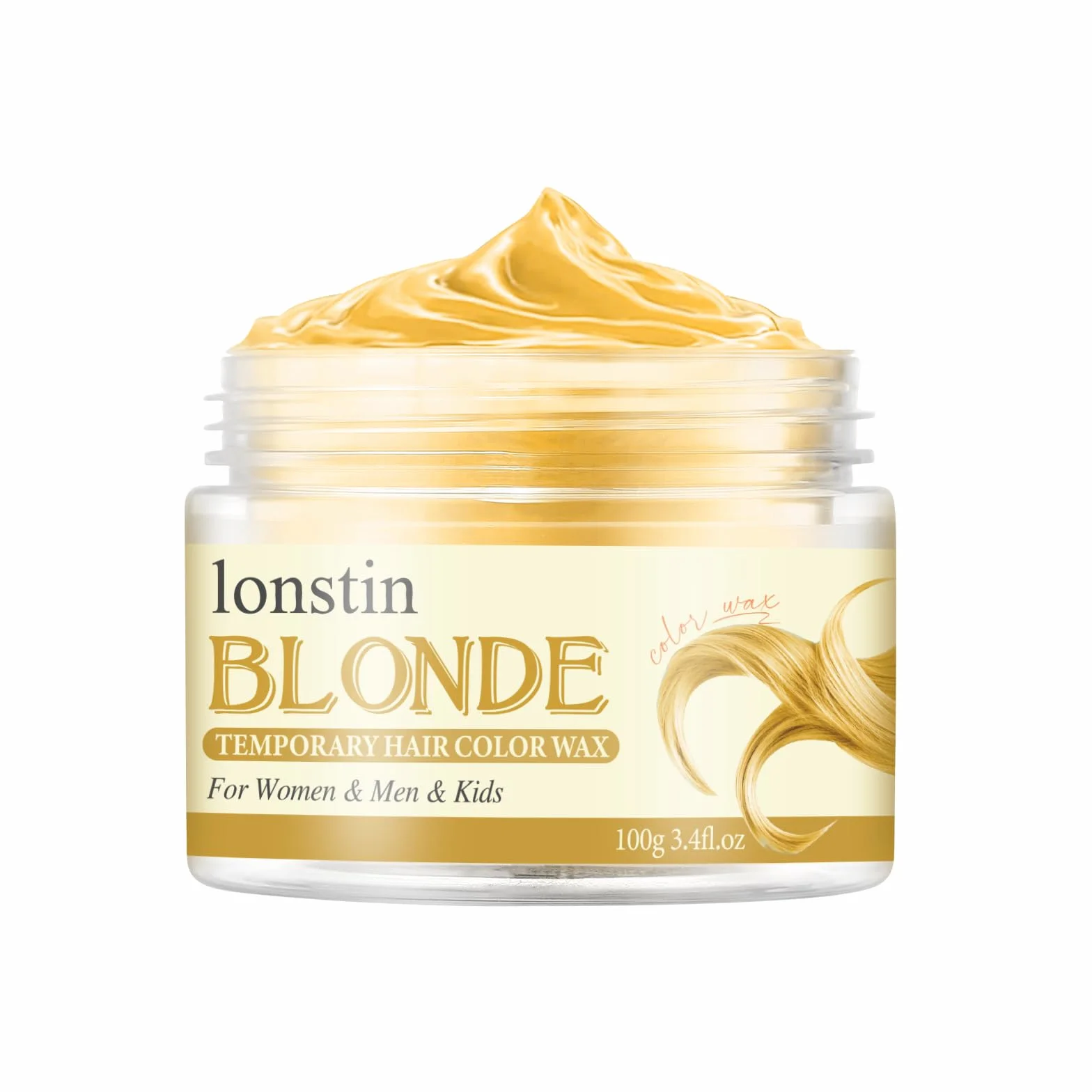 Temporaire Lavable Cire de Cheveux Couleur Or Baume Naturel pour Femmes Hommes Cosplay Halloween Noël