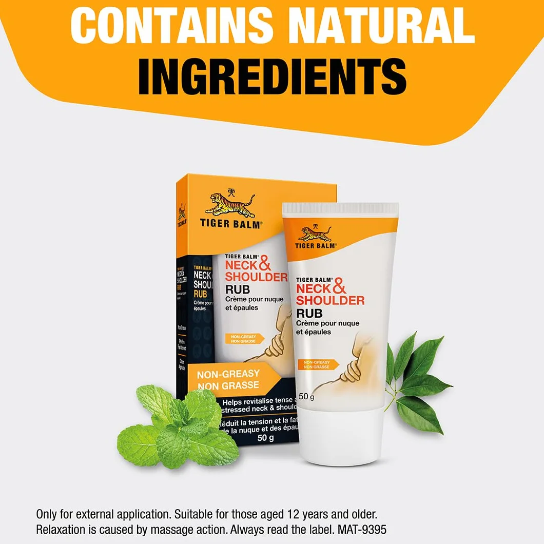 Tiger Balm Crème Neck and Shoulder 50g - Réduit tensions et fatigue