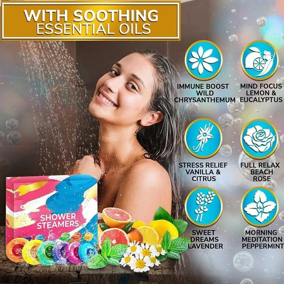 Spray douche aromathérapie - Boîte de 6 huiles essentielles SPA relaxation