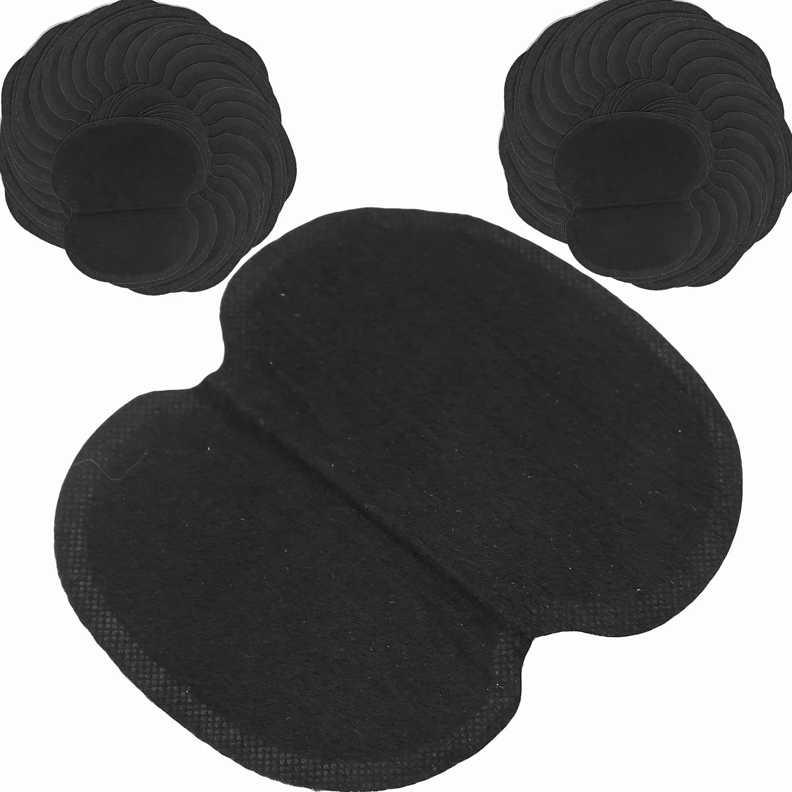 Coussinet Anti Transpirant Aisselles 60 Pièces Coussinets de Sueur Sous les Aisselles Tissu Non Tissé Robe Vêtements Coussinets de Sueur Sous les Bras, Non Visibles, pour Femmes et Hommes, Noir