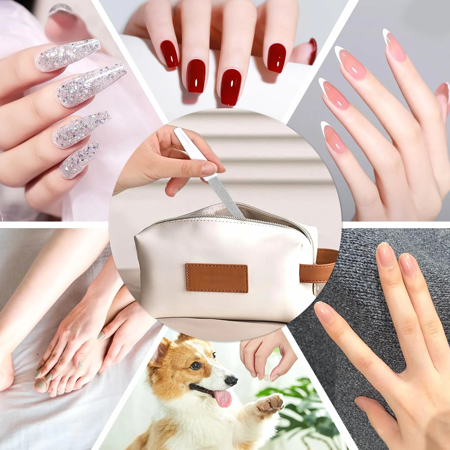 Sularpek 6 Pièces Limes à Ongles en Métal Professionnelle