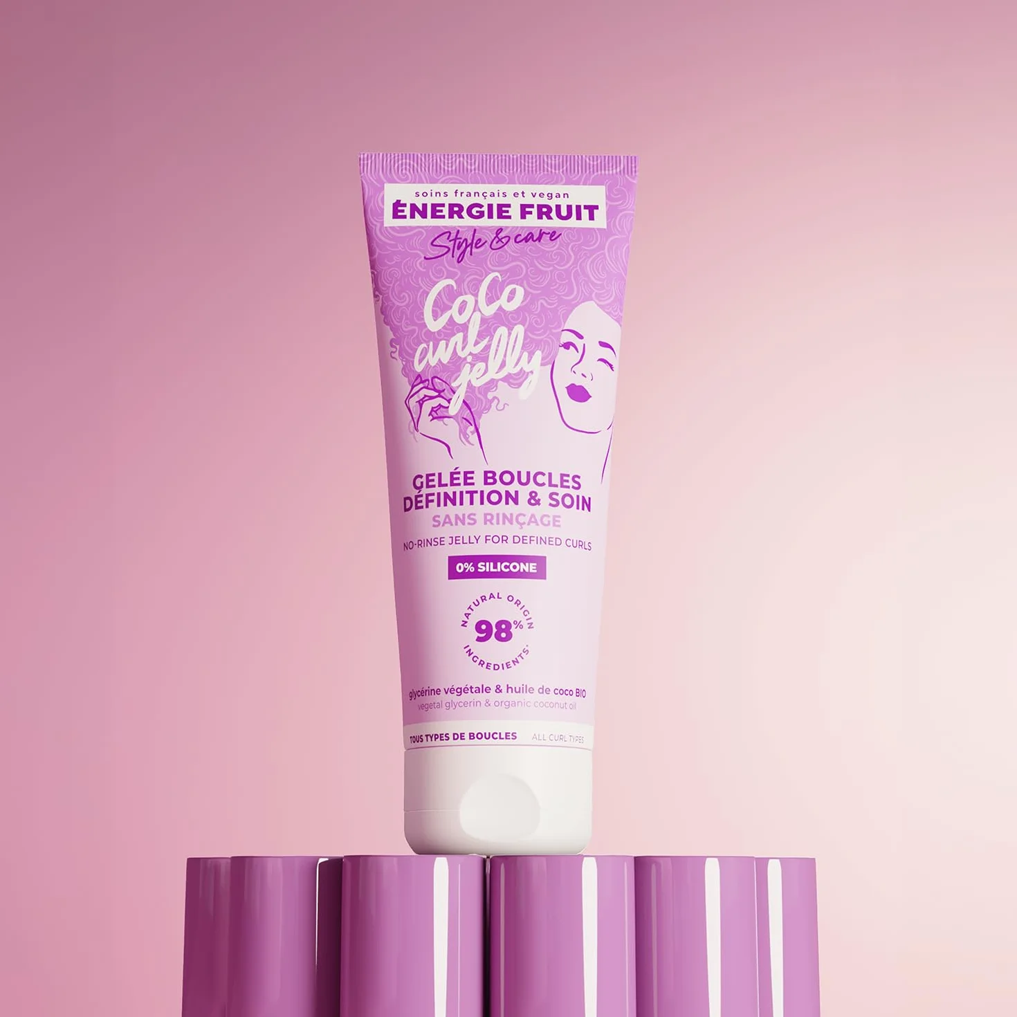 ENERGIE FRUIT Coco Curl Gelée Coiffante Sans Rinçage Hydratation Définition Boucles Anti-Frisottis 200ML