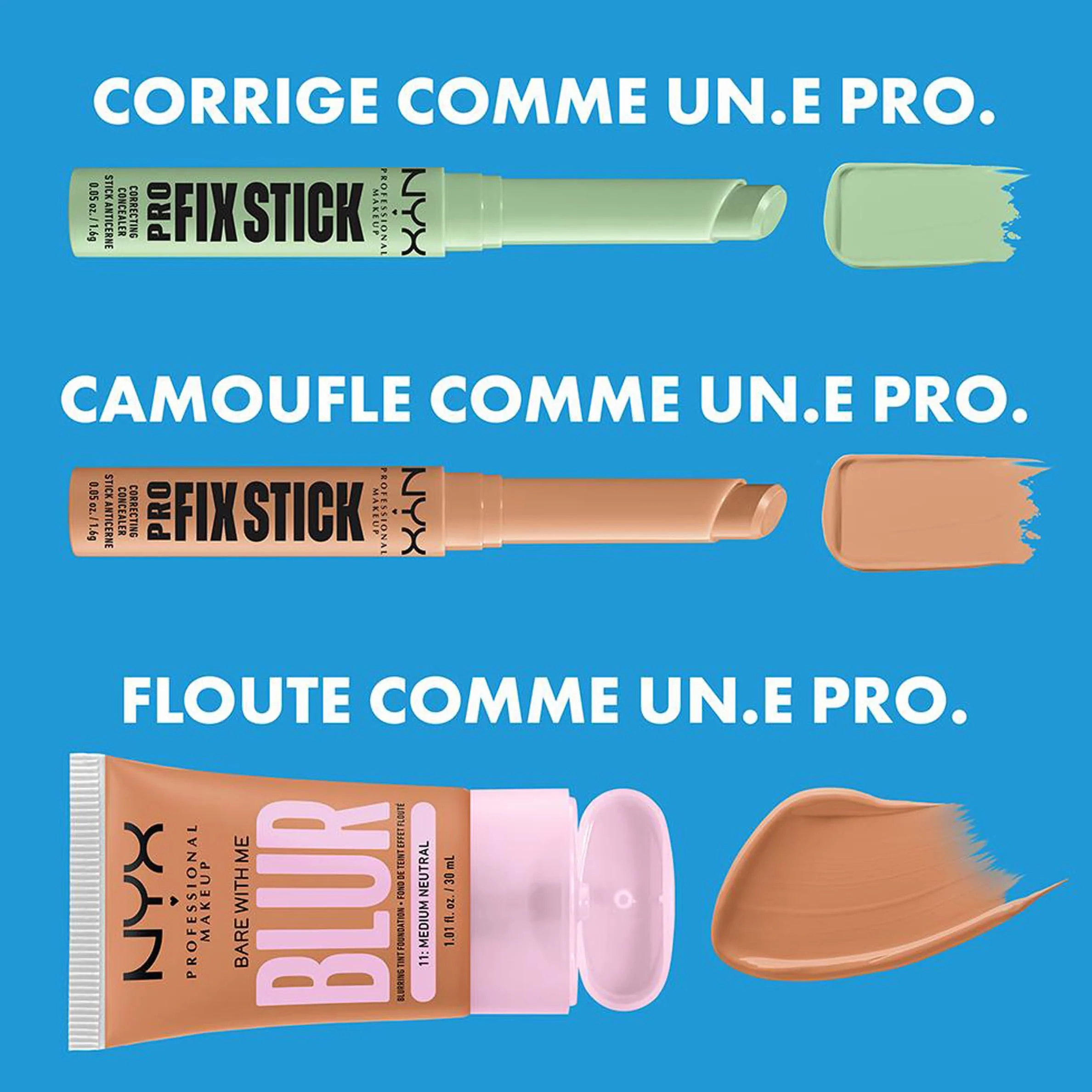 NYX Professional Makeup Correcteur Anti-Cernes en Stick Pro Fix Stick Green